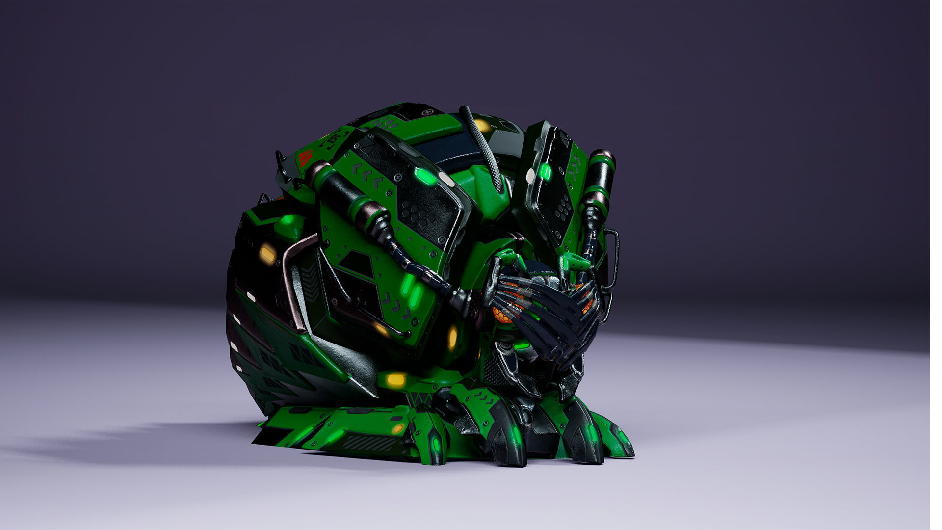 SciFi Insect BugMoneyBag Low-poly 3D model_3