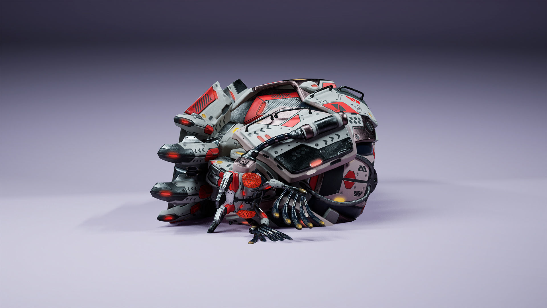 SciFi Insect BugMoneyBag Low-poly 3D model_15