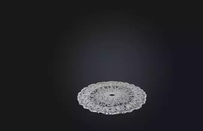 Handmade Lace Doily Low-poly 3D model
