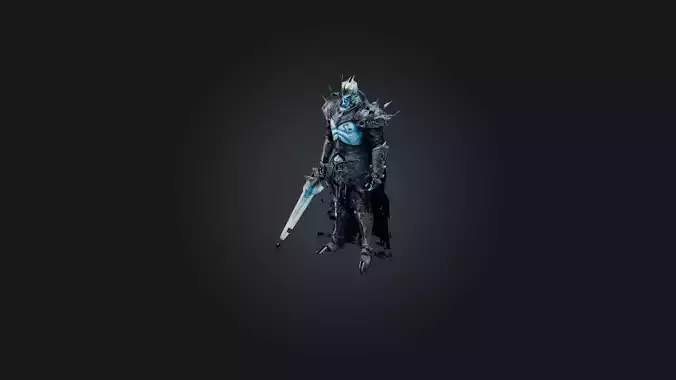 Lich King Low-poly 3D model