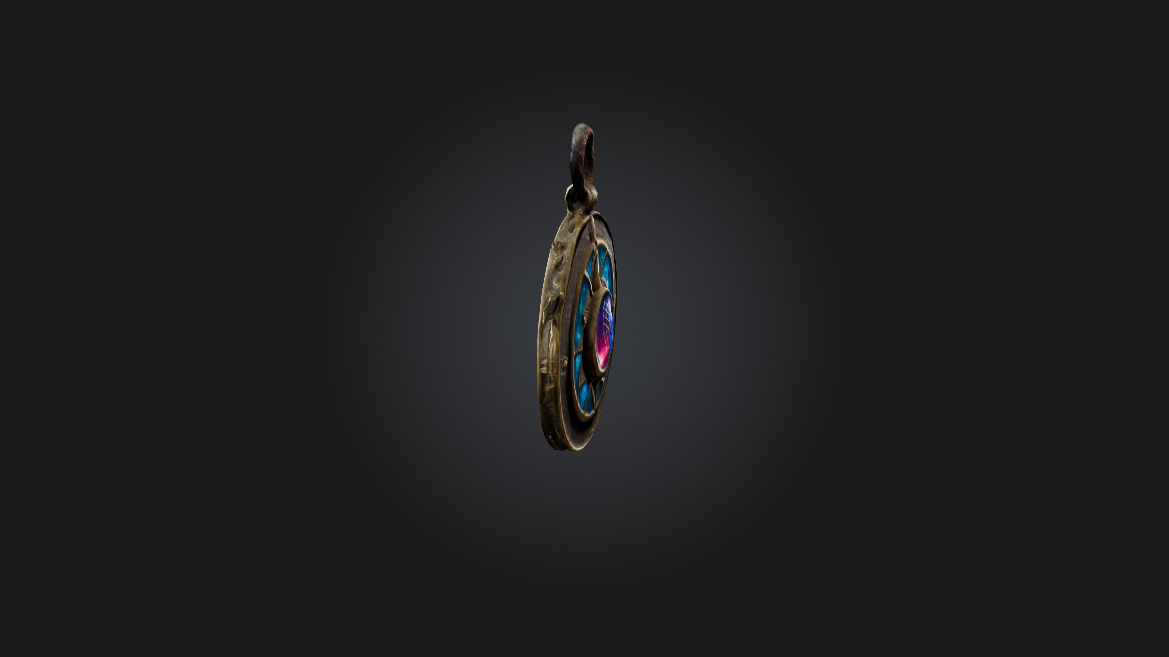 Magic Amulet Low-poly 3D model_5