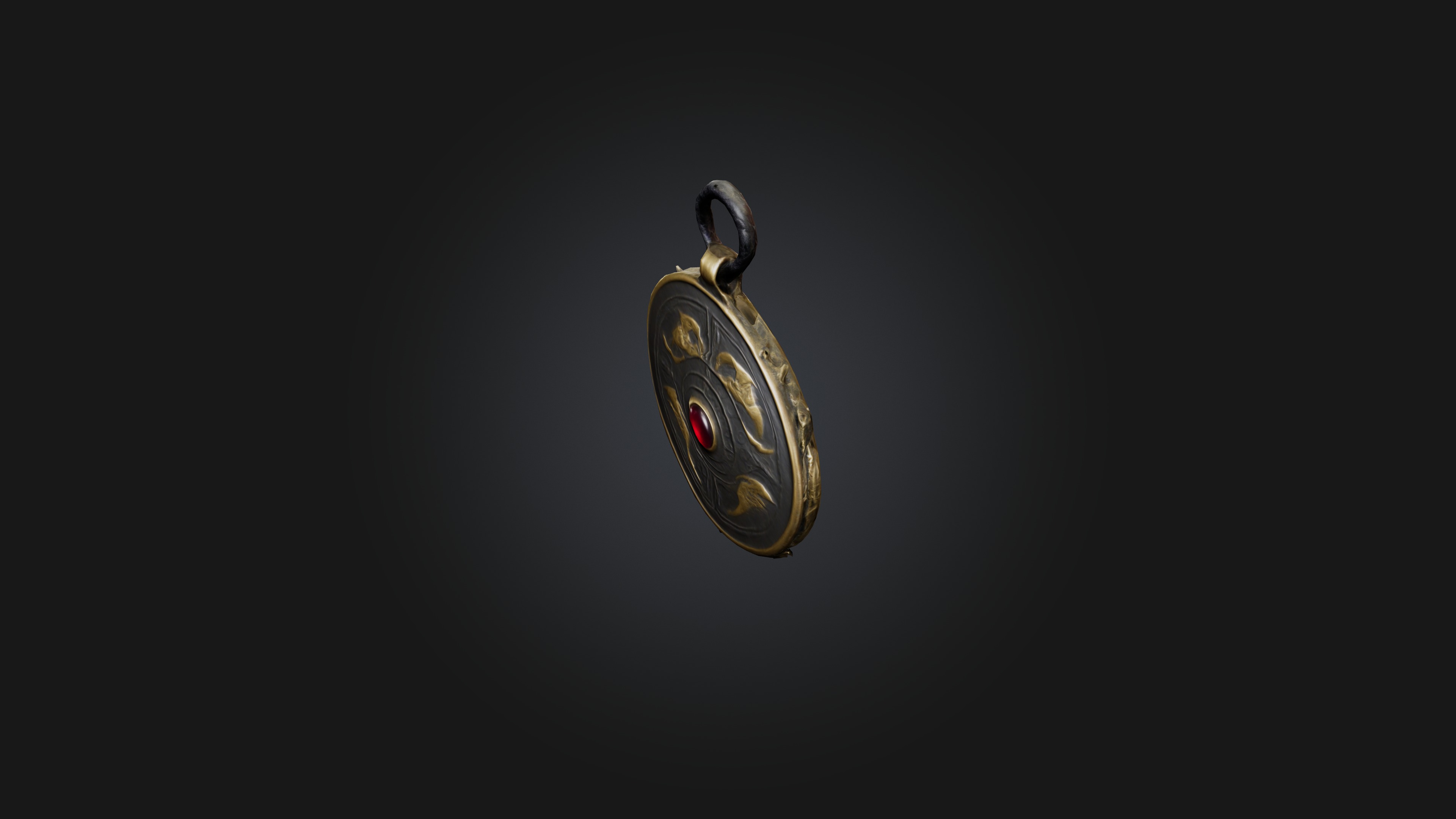 Magic Amulet Low-poly 3D model_7