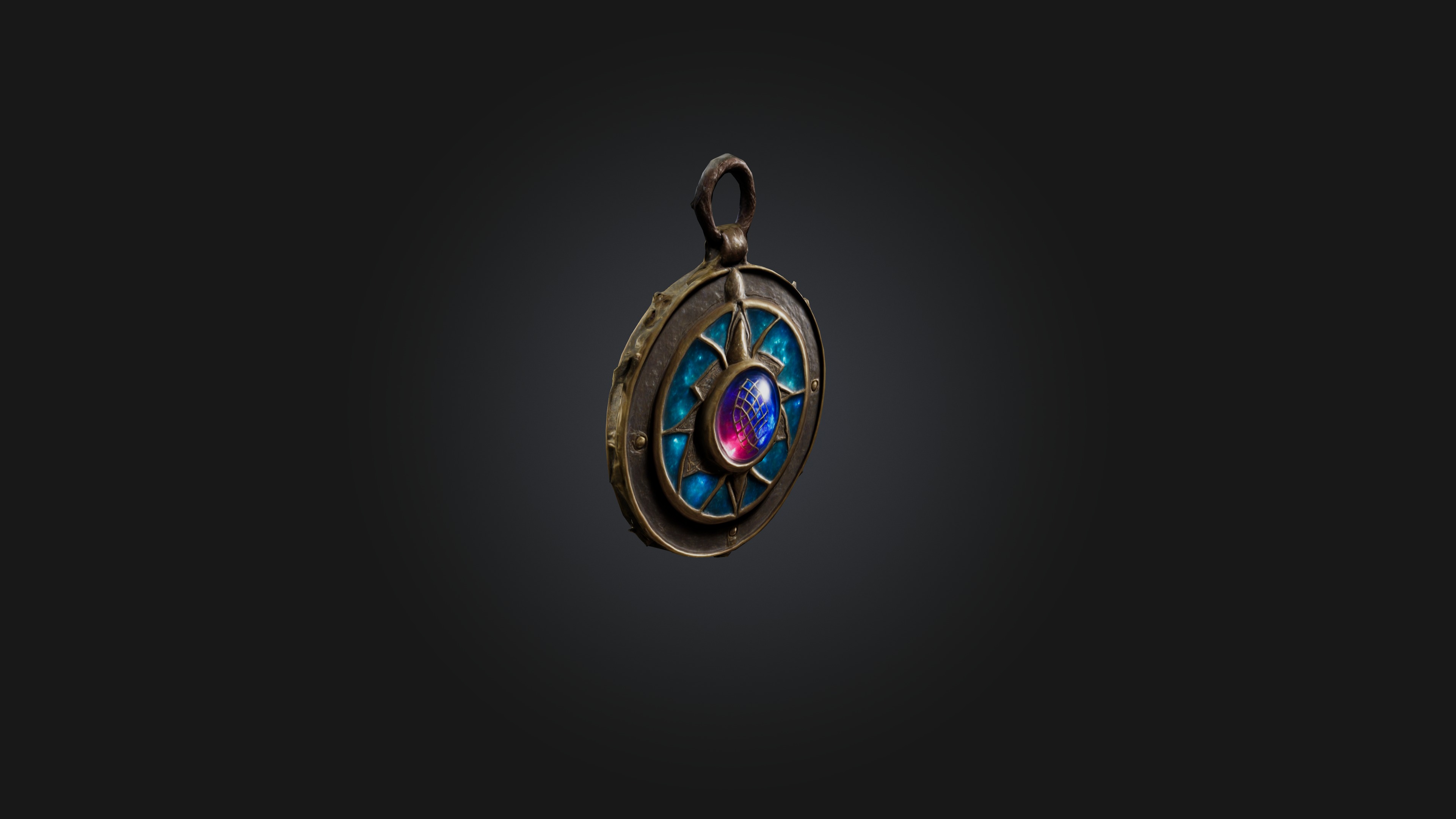 Magic Amulet Low-poly 3D model_4