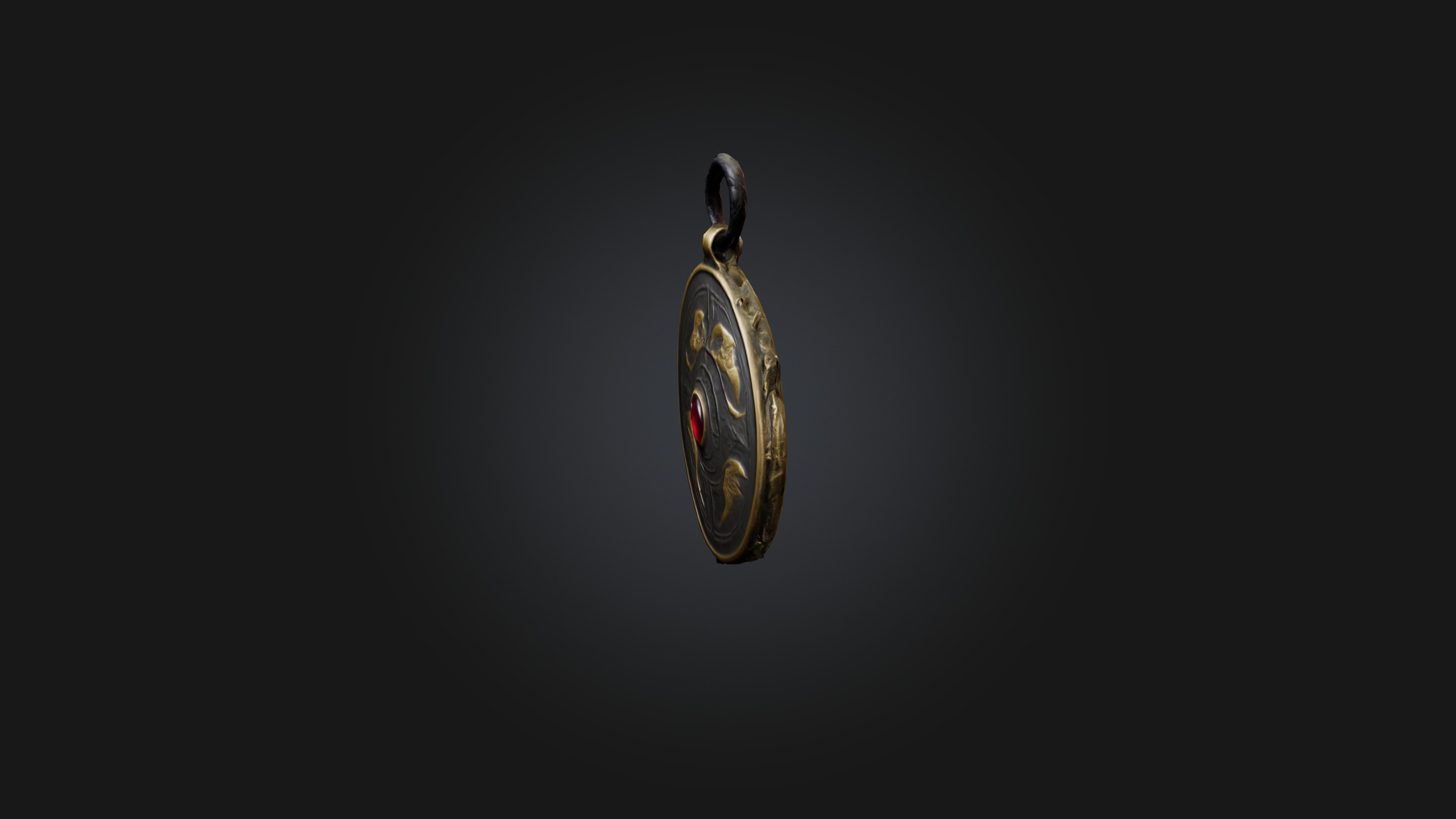 Magic Amulet Low-poly 3D model_6