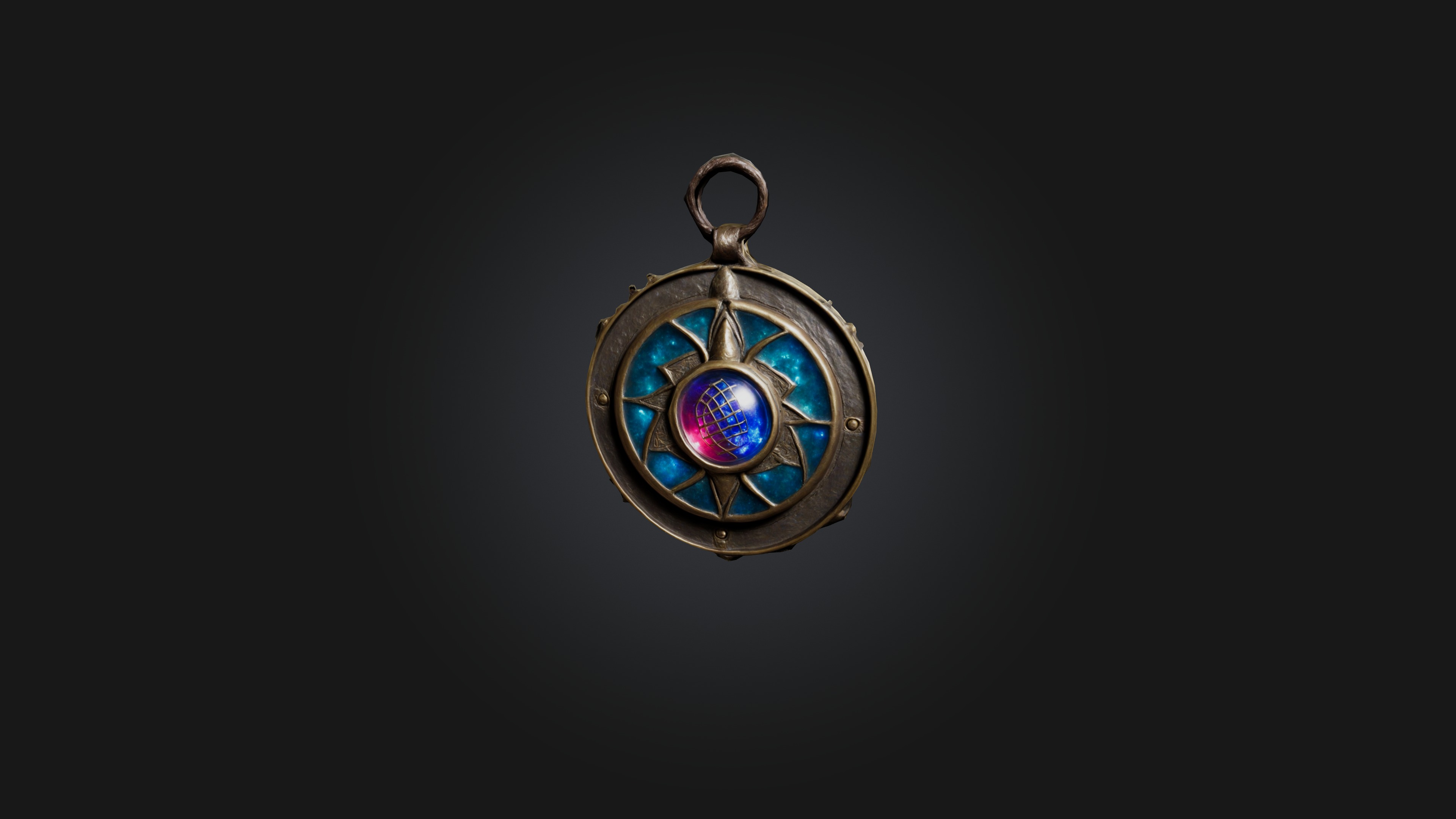 Magic Amulet Low-poly 3D model_2