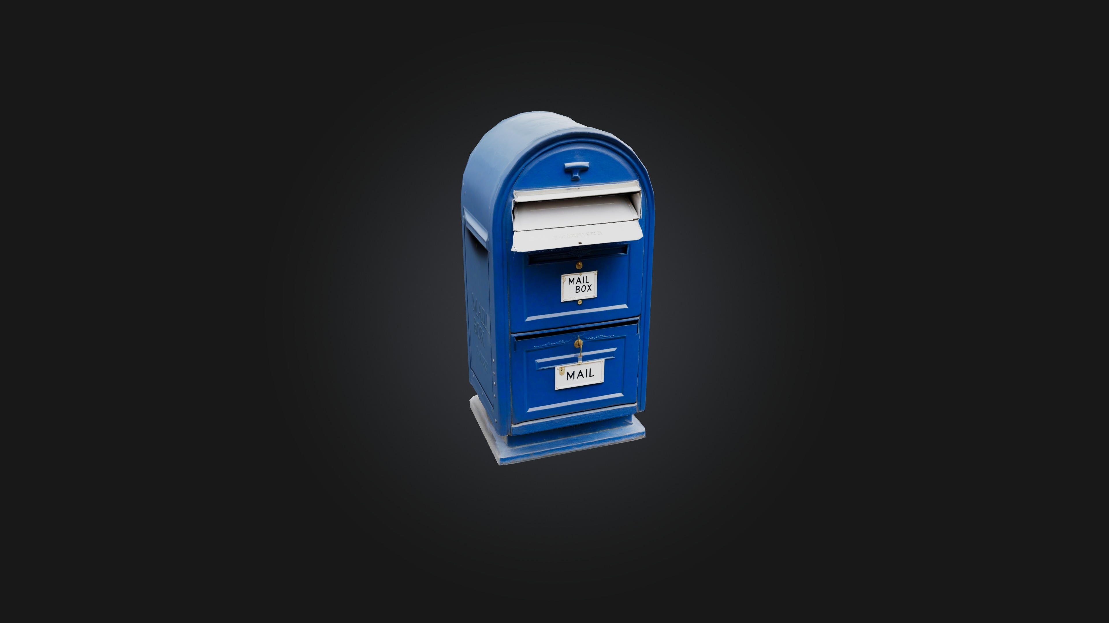Mail Box Low-poly 3D model_3