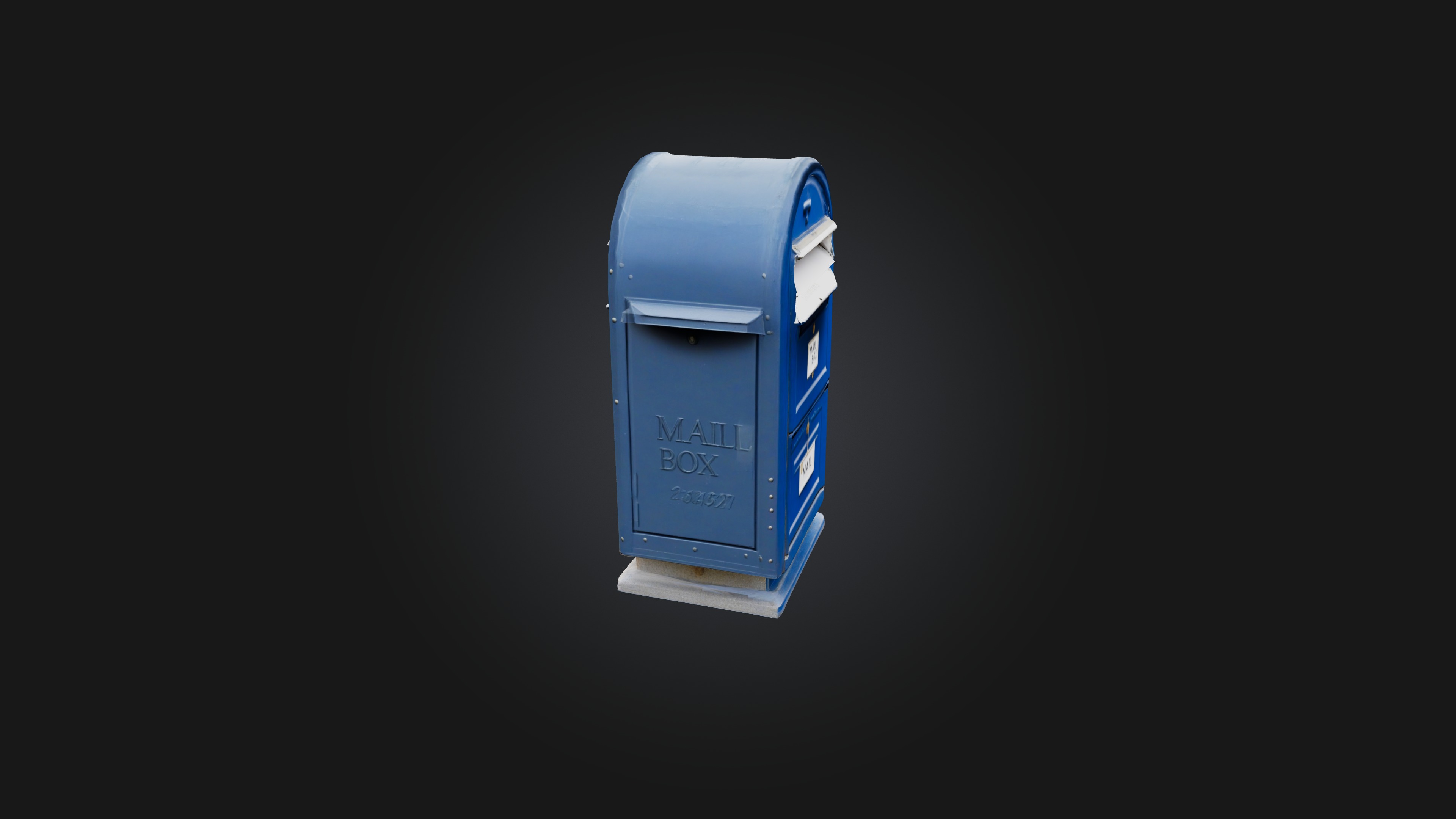 Mail Box Low-poly 3D model_5