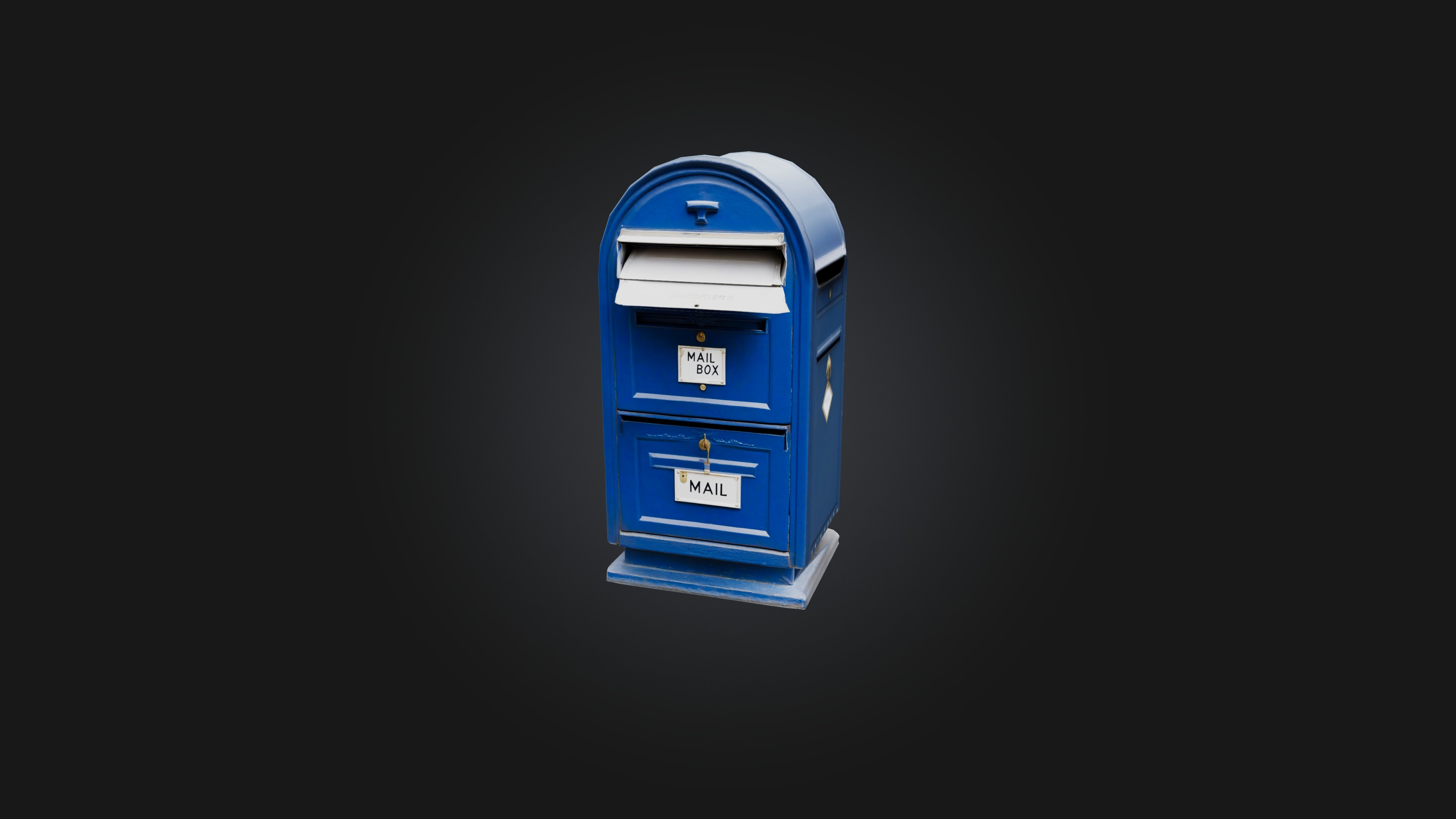 Mail Box Low-poly 3D model_2