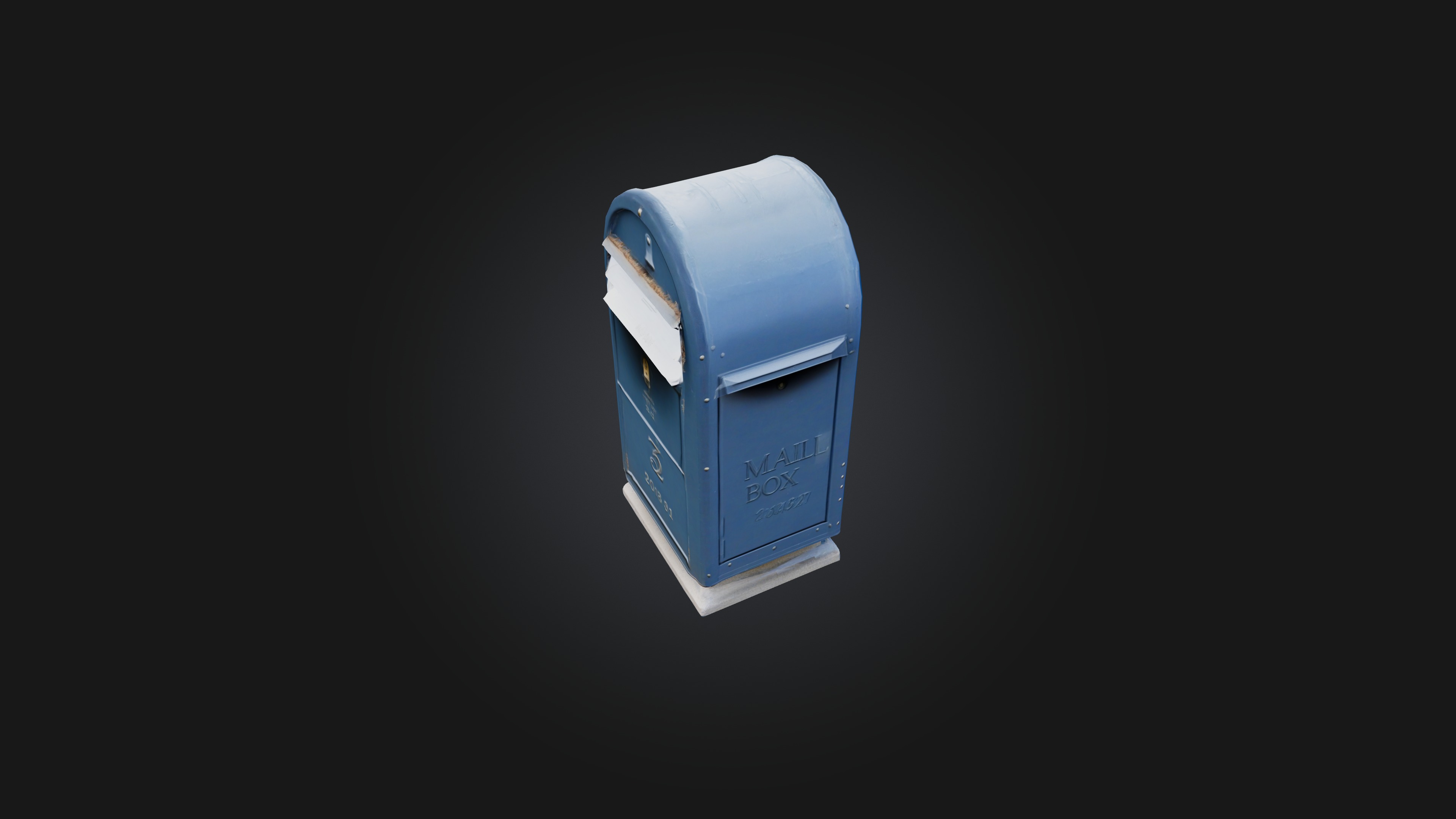 Mail Box Low-poly 3D model_7