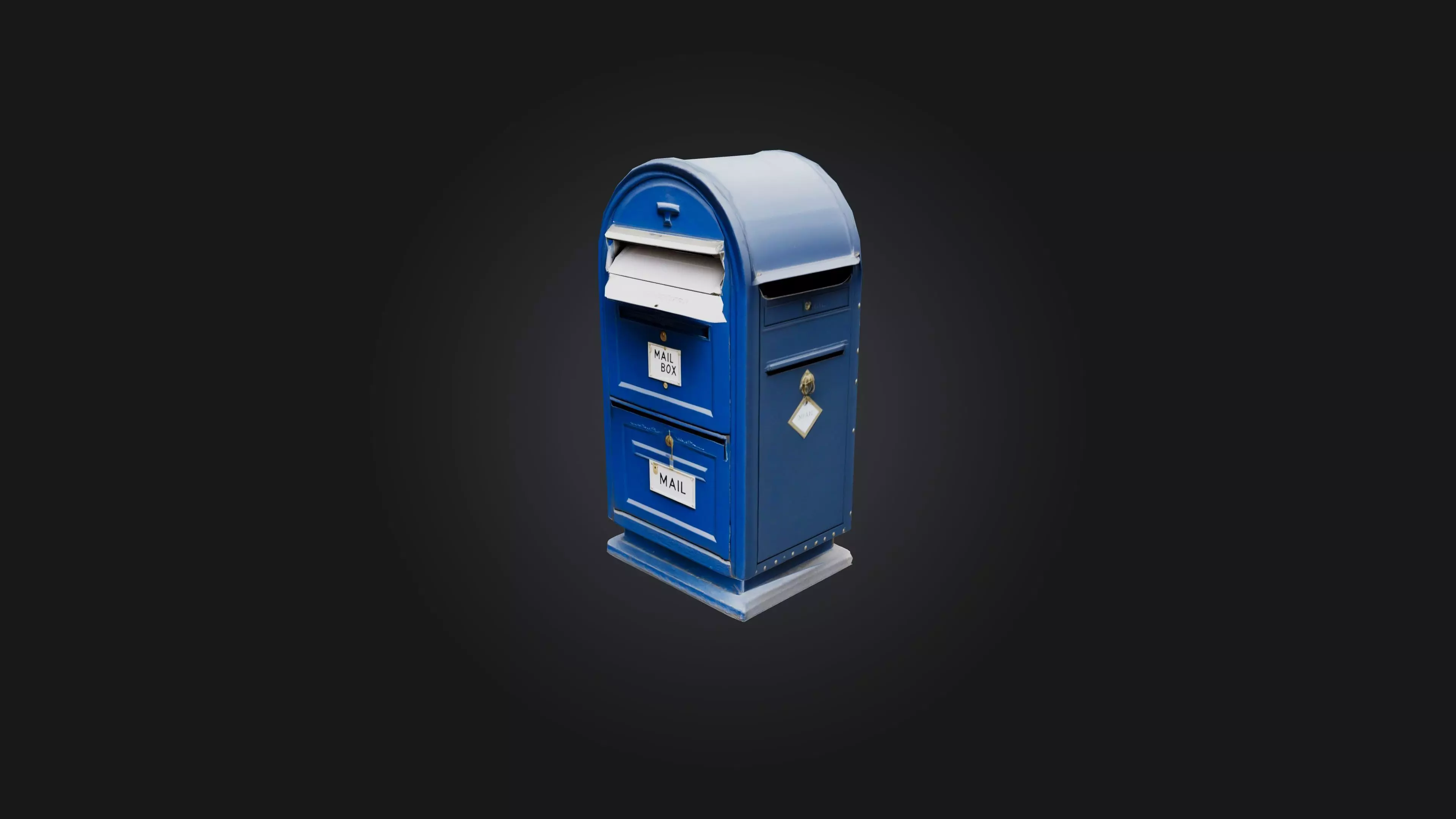 Mail Box Low-poly 3D model_0