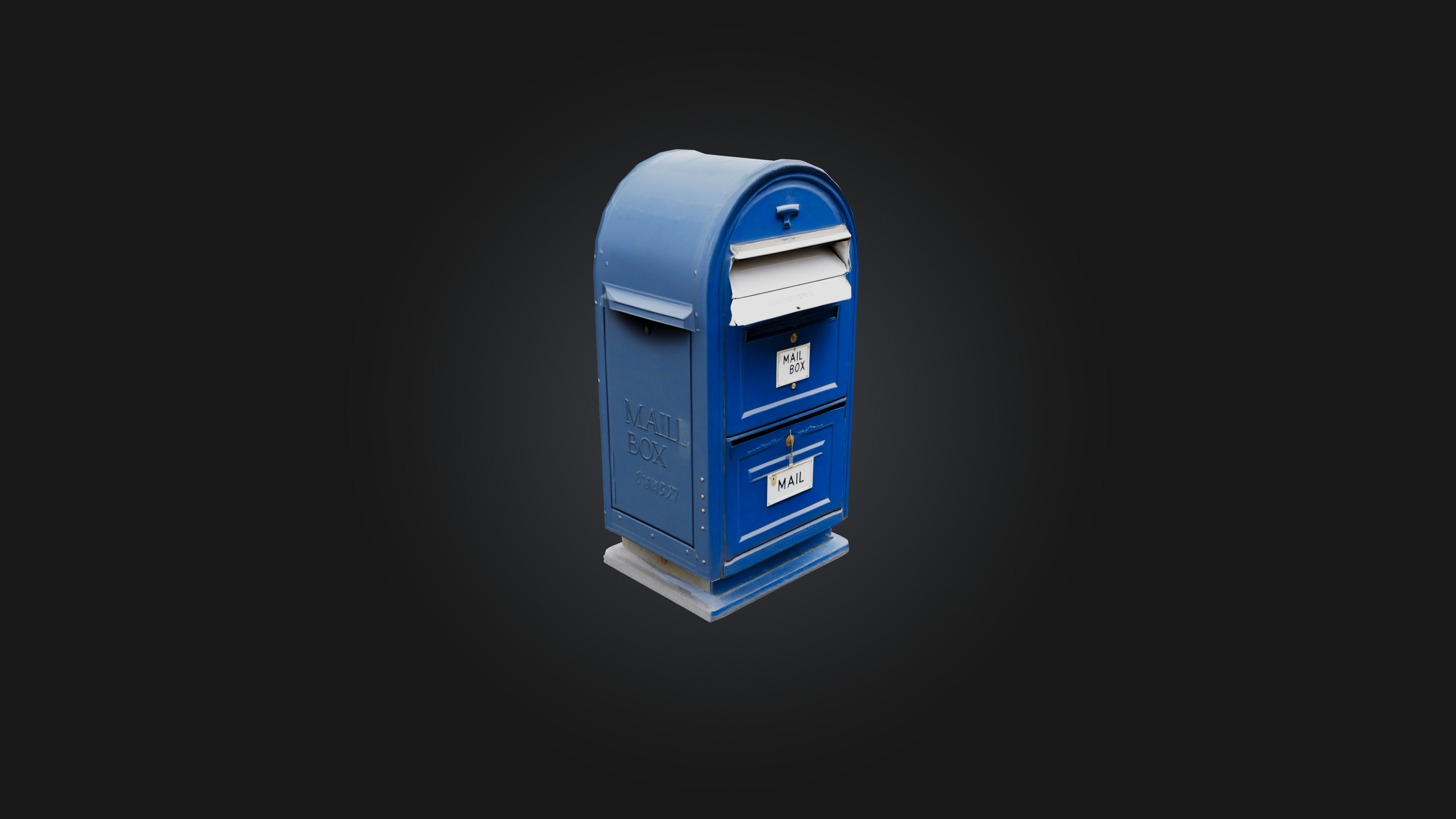 Mail Box Low-poly 3D model_4