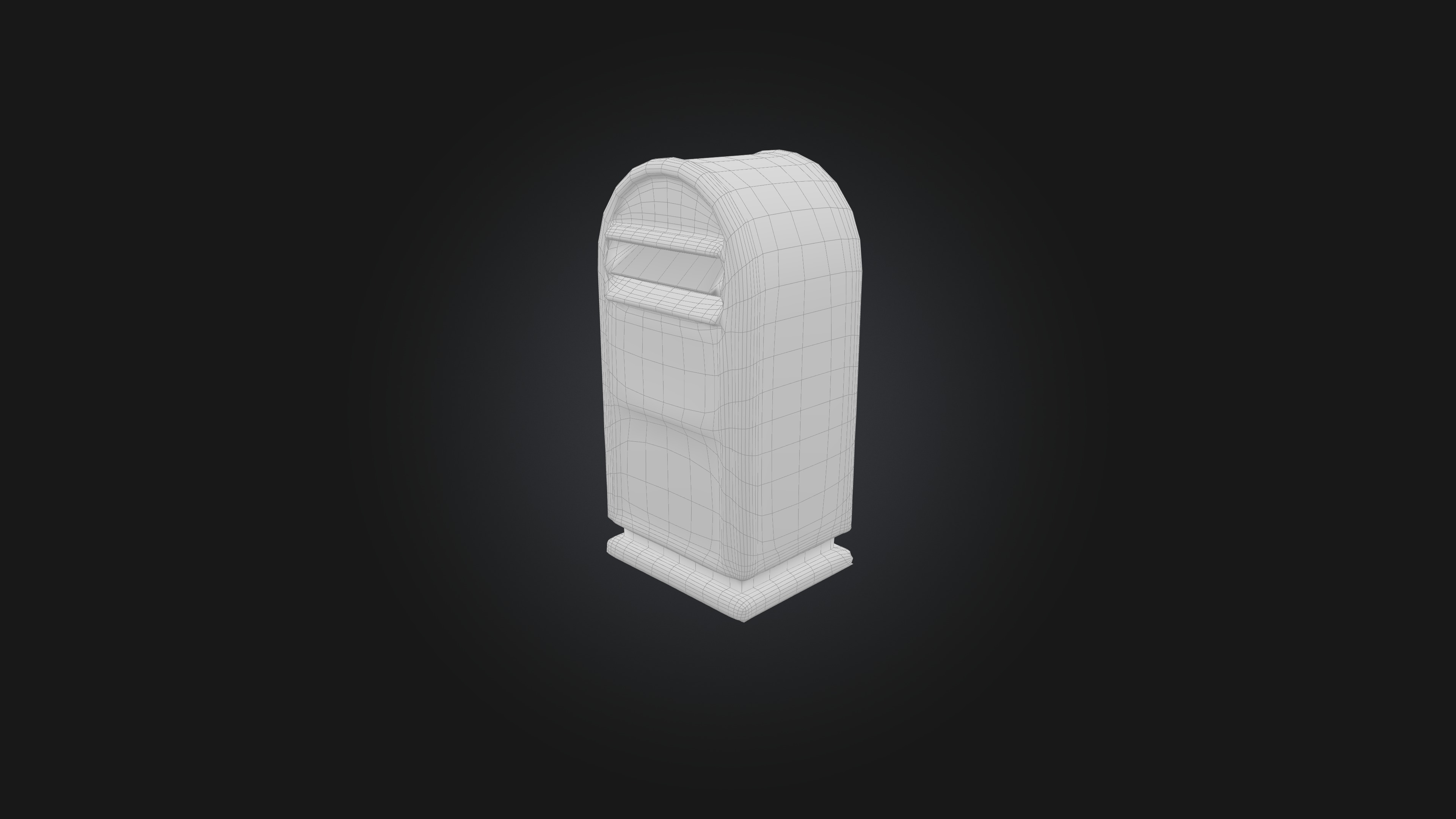 Mail Box Low-poly 3D model_1