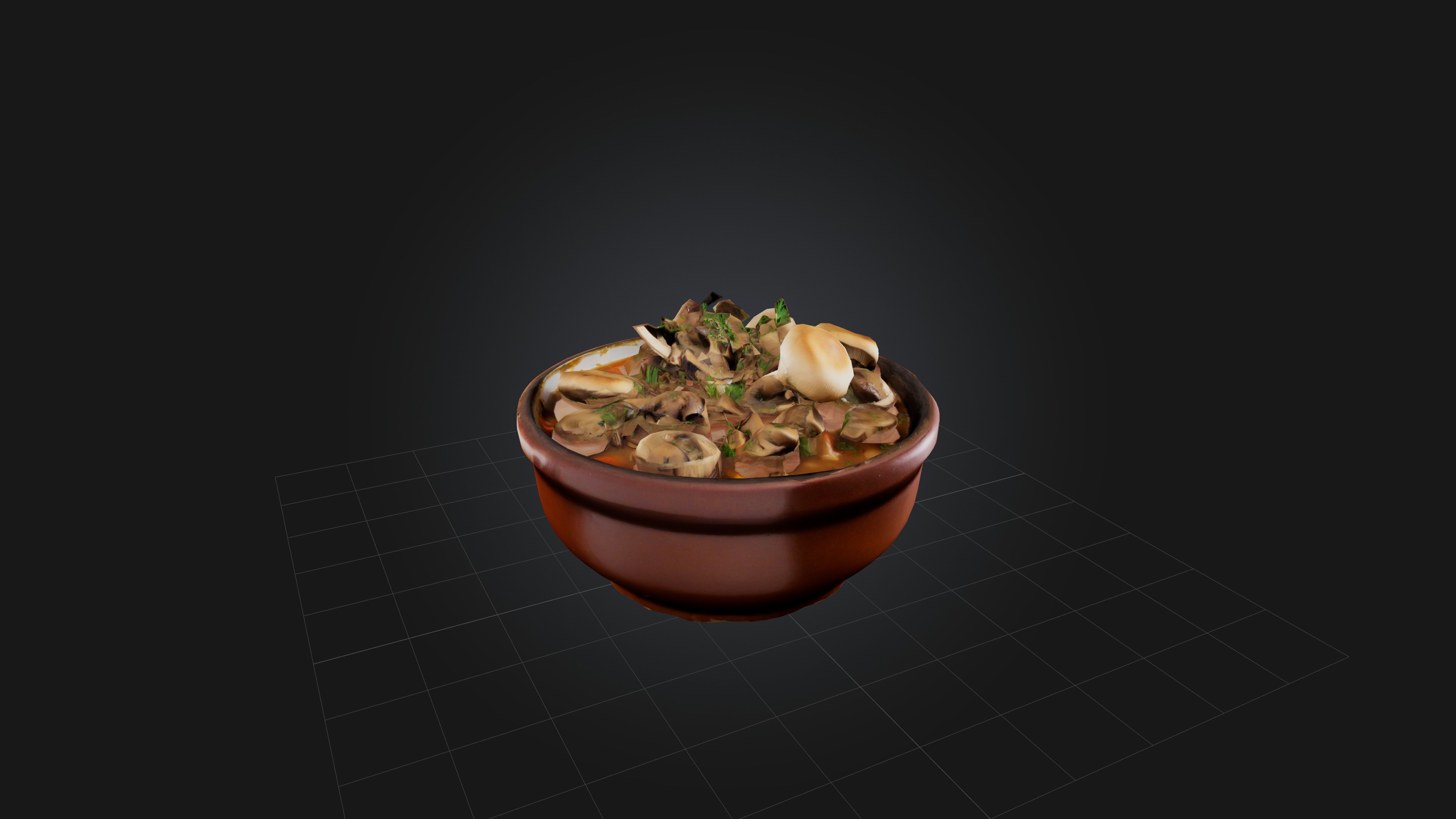 Mushroom Stew Low-poly 3D model_3