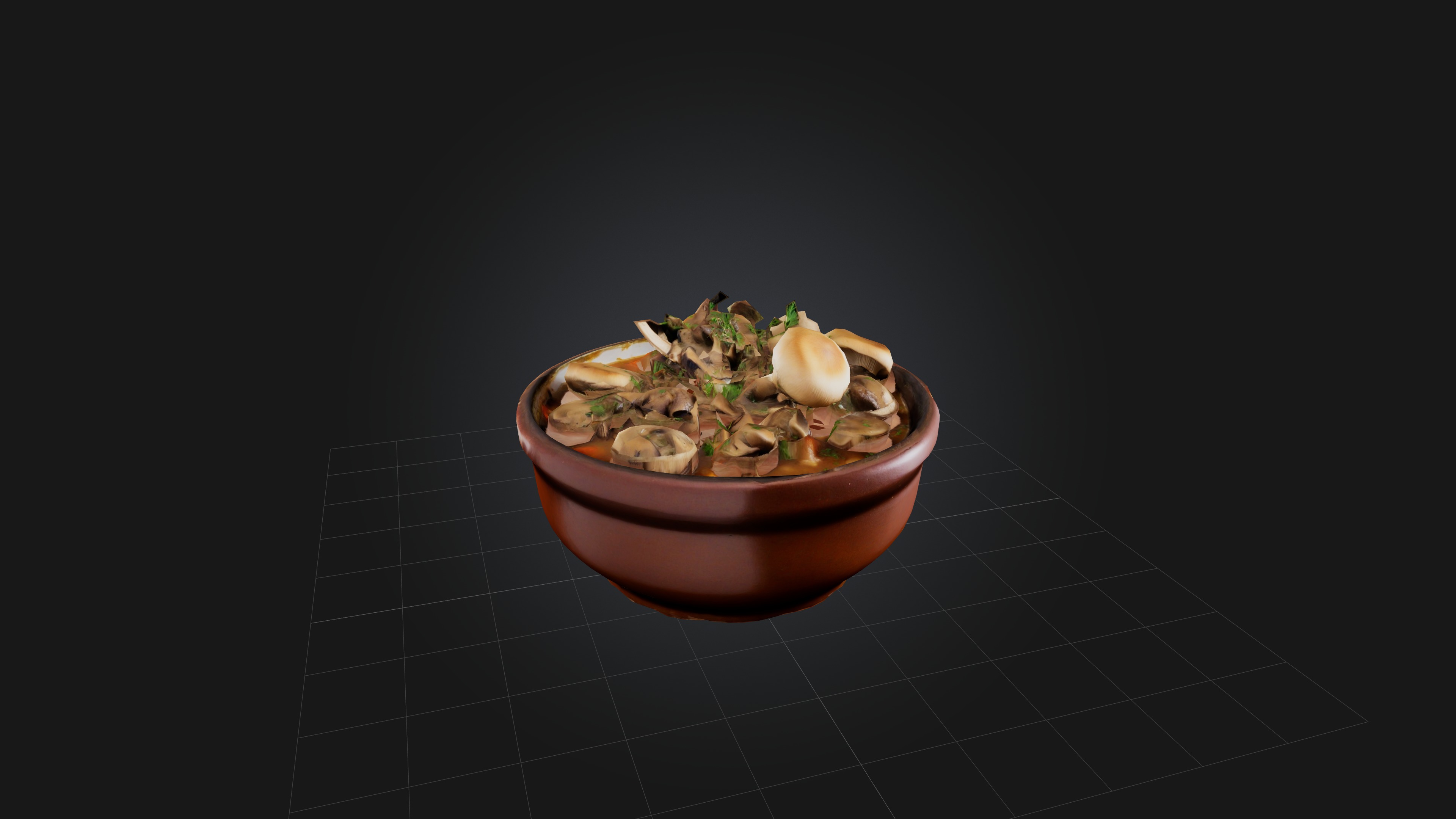 Mushroom Stew Low-poly 3D model_7