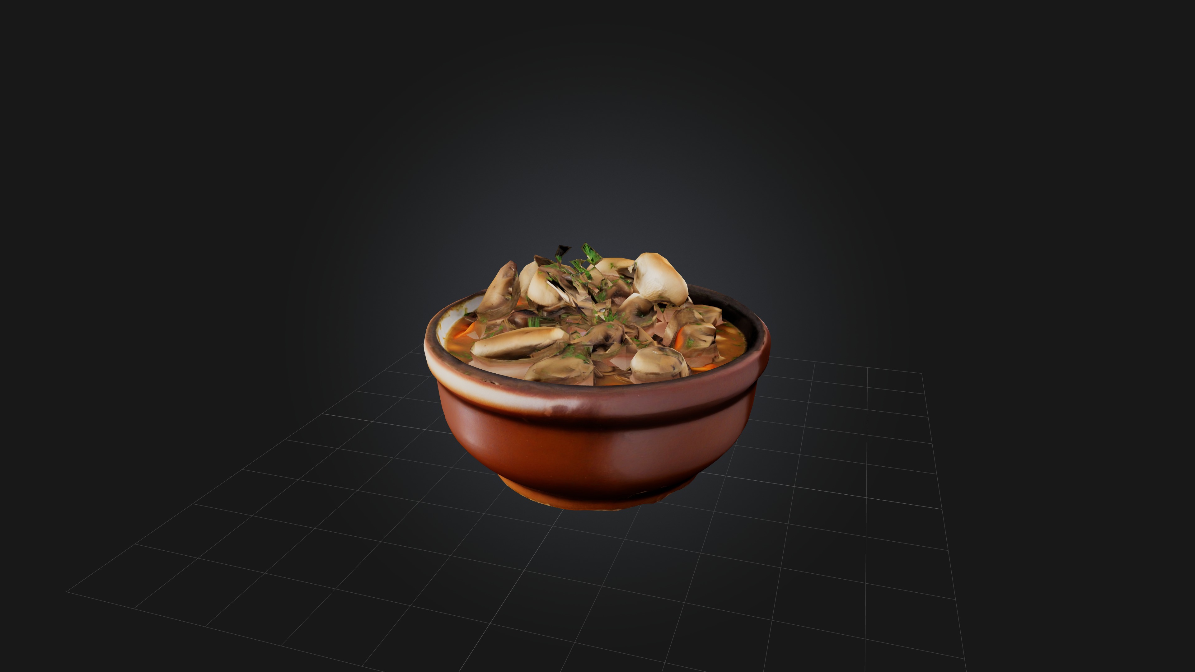 Mushroom Stew Low-poly 3D model_4