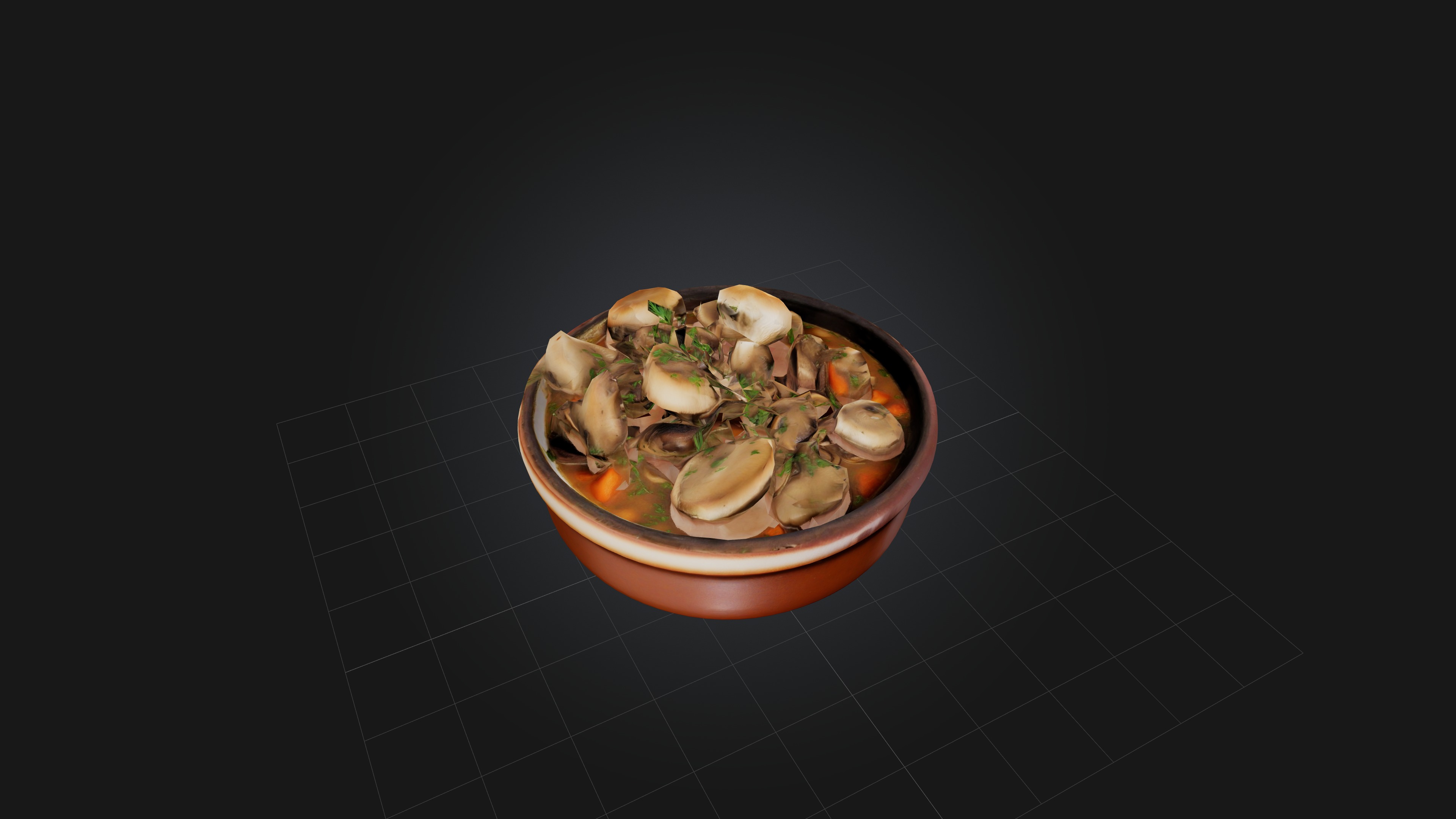 Mushroom Stew Low-poly 3D model_6