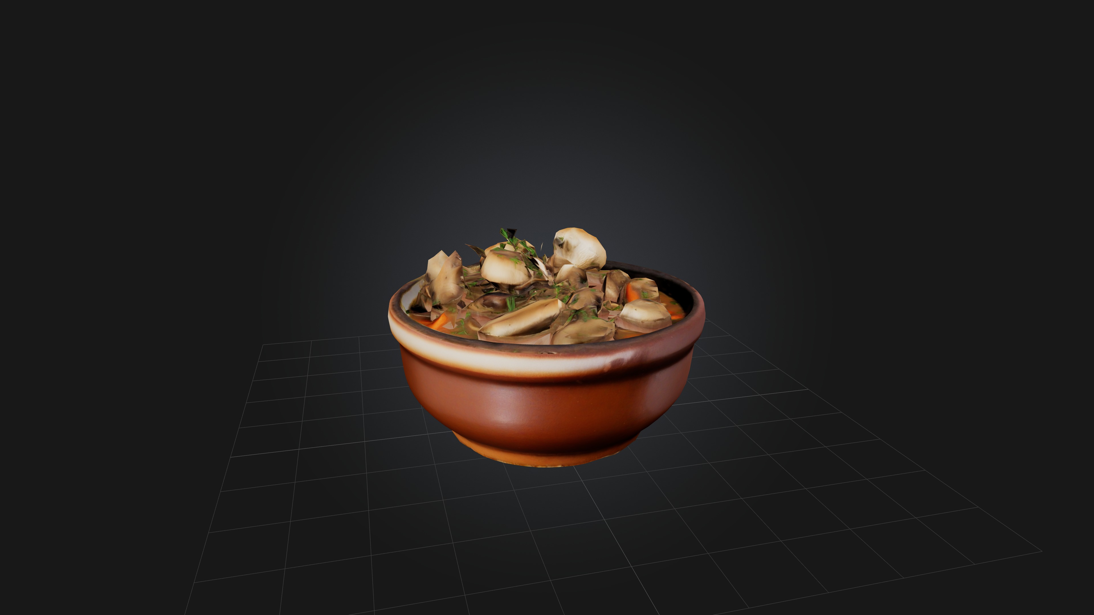 Mushroom Stew Low-poly 3D model_5