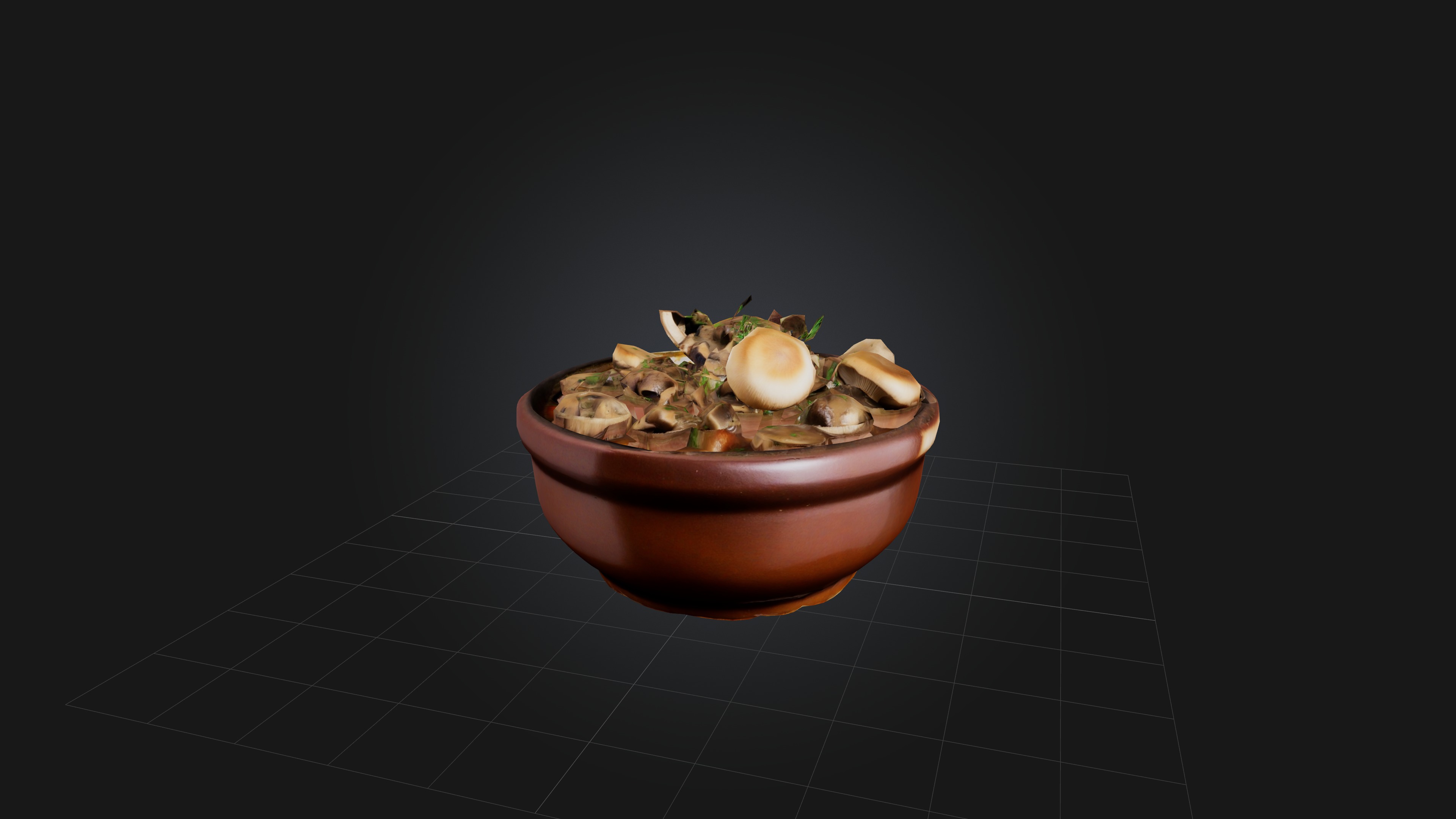 Mushroom Stew Low-poly 3D model_2