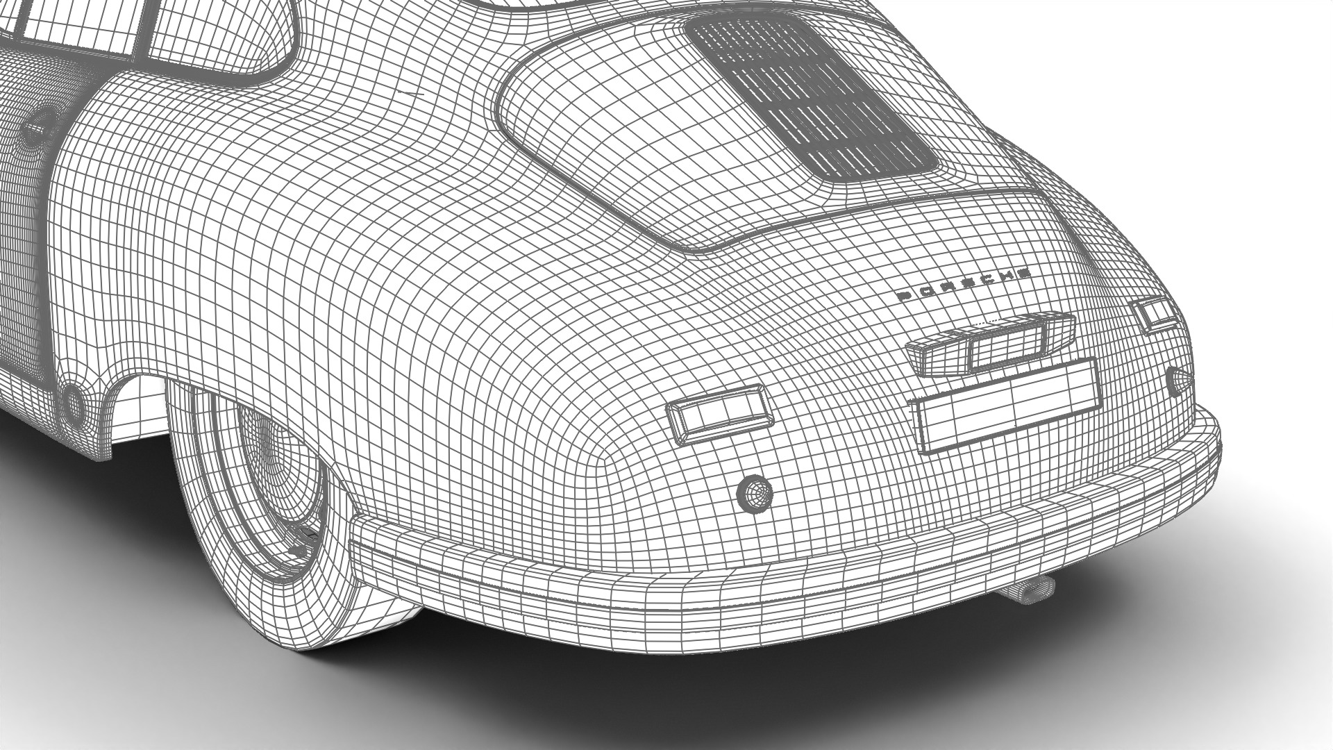 Porsche 356 1300 1952 3d model 3D model_30