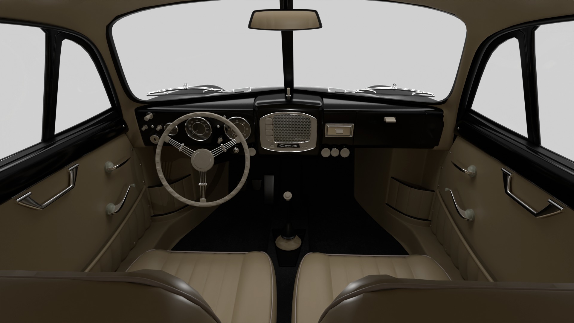 Porsche 356 1300 1952 3d model 3D model_21