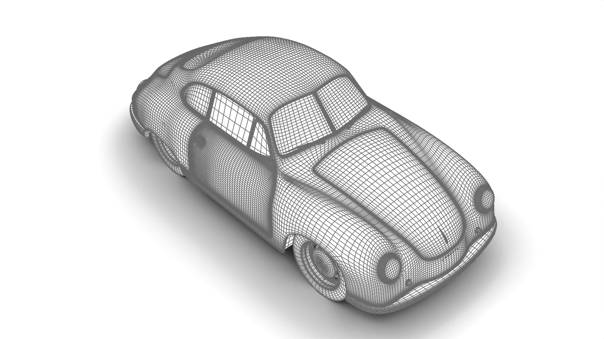 Porsche 356 1300 1952 3d model 3D model_35