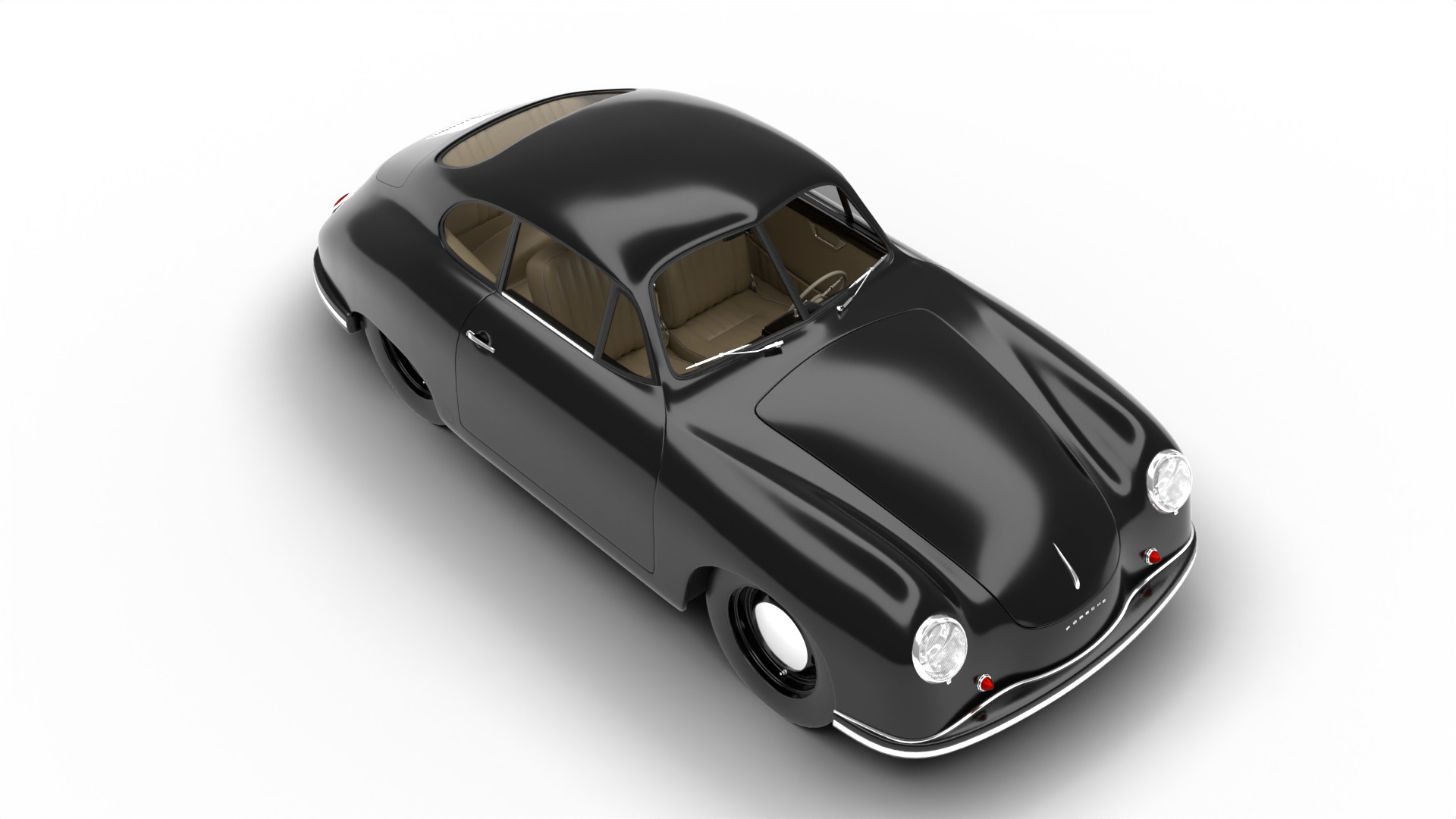 Porsche 356 1300 1952 3d model 3D model_10