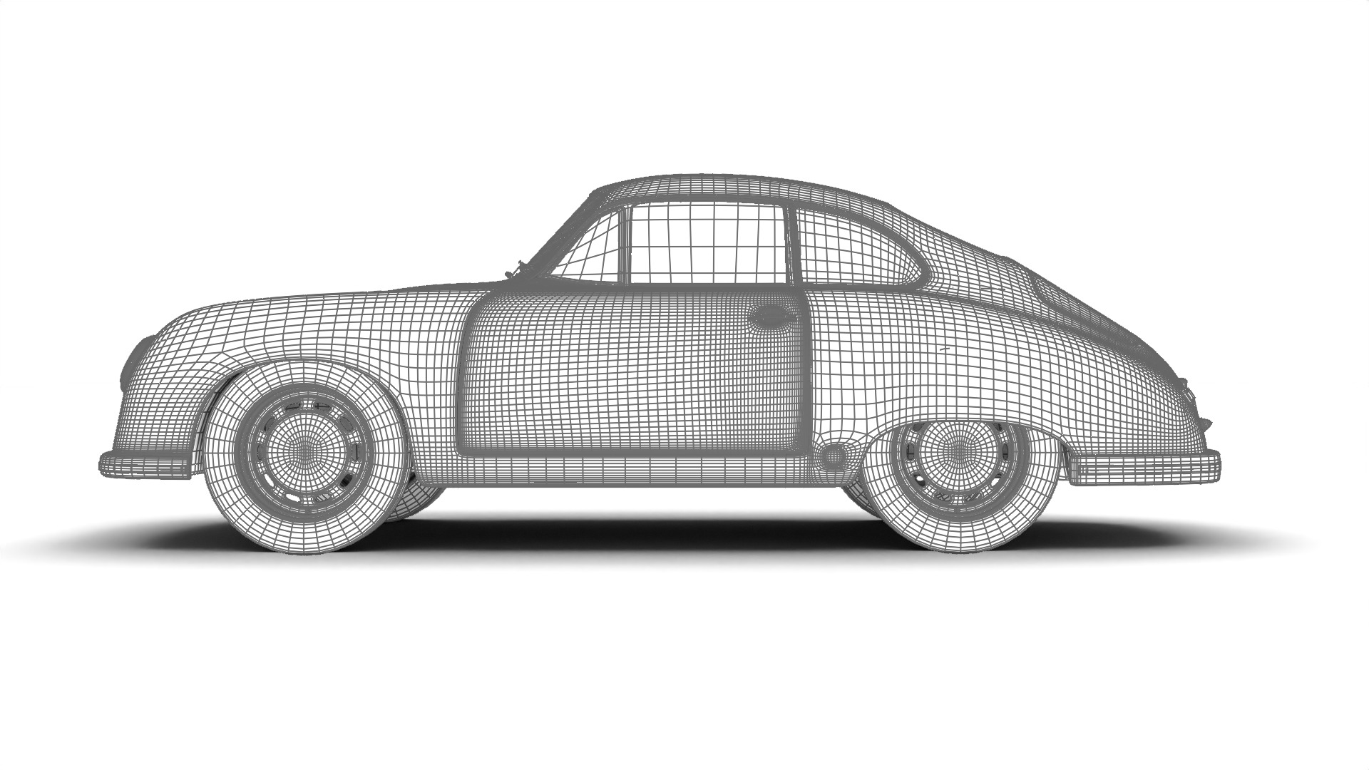 Porsche 356 1300 1952 3d model 3D model_37