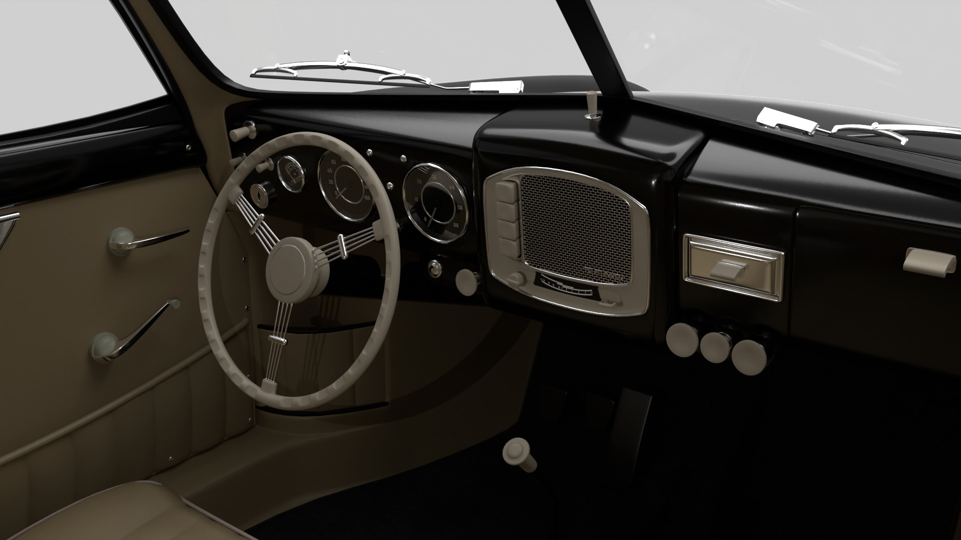 Porsche 356 1300 1952 3d model 3D model_23