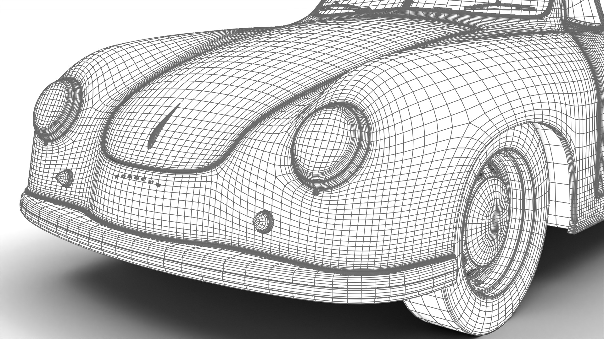 Porsche 356 1300 1952 3d model 3D model_29