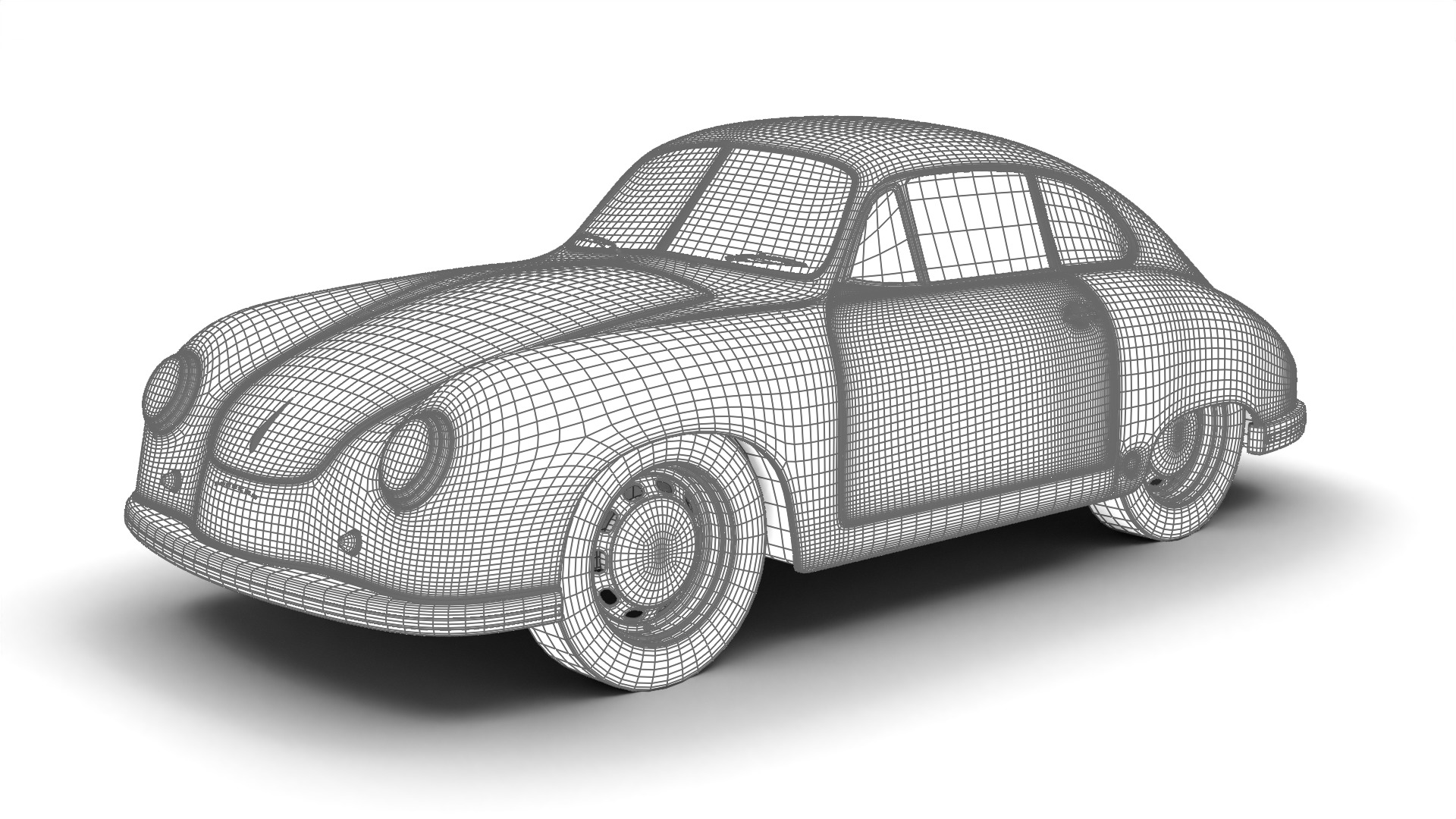 Porsche 356 1300 1952 3d model 3D model_27