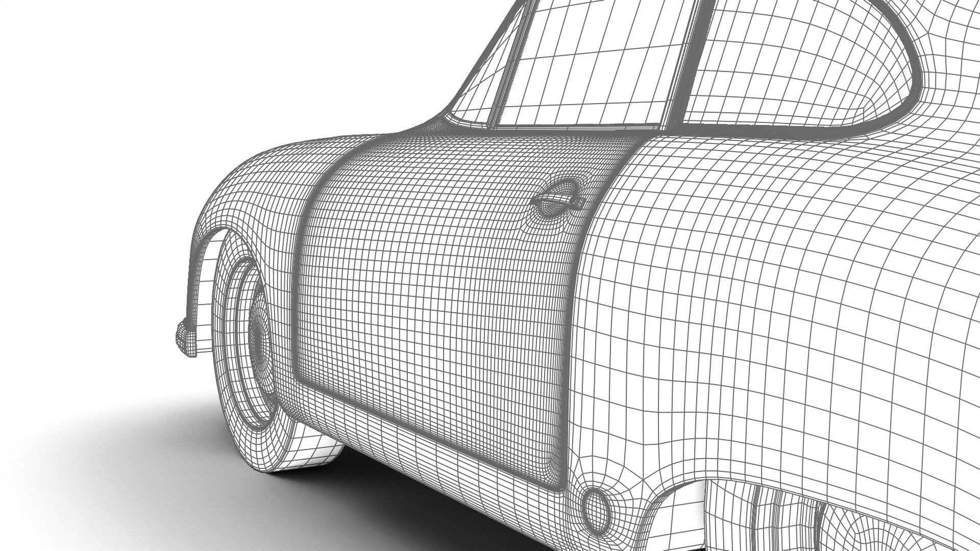 Porsche 356 1300 1952 3d model 3D model_42