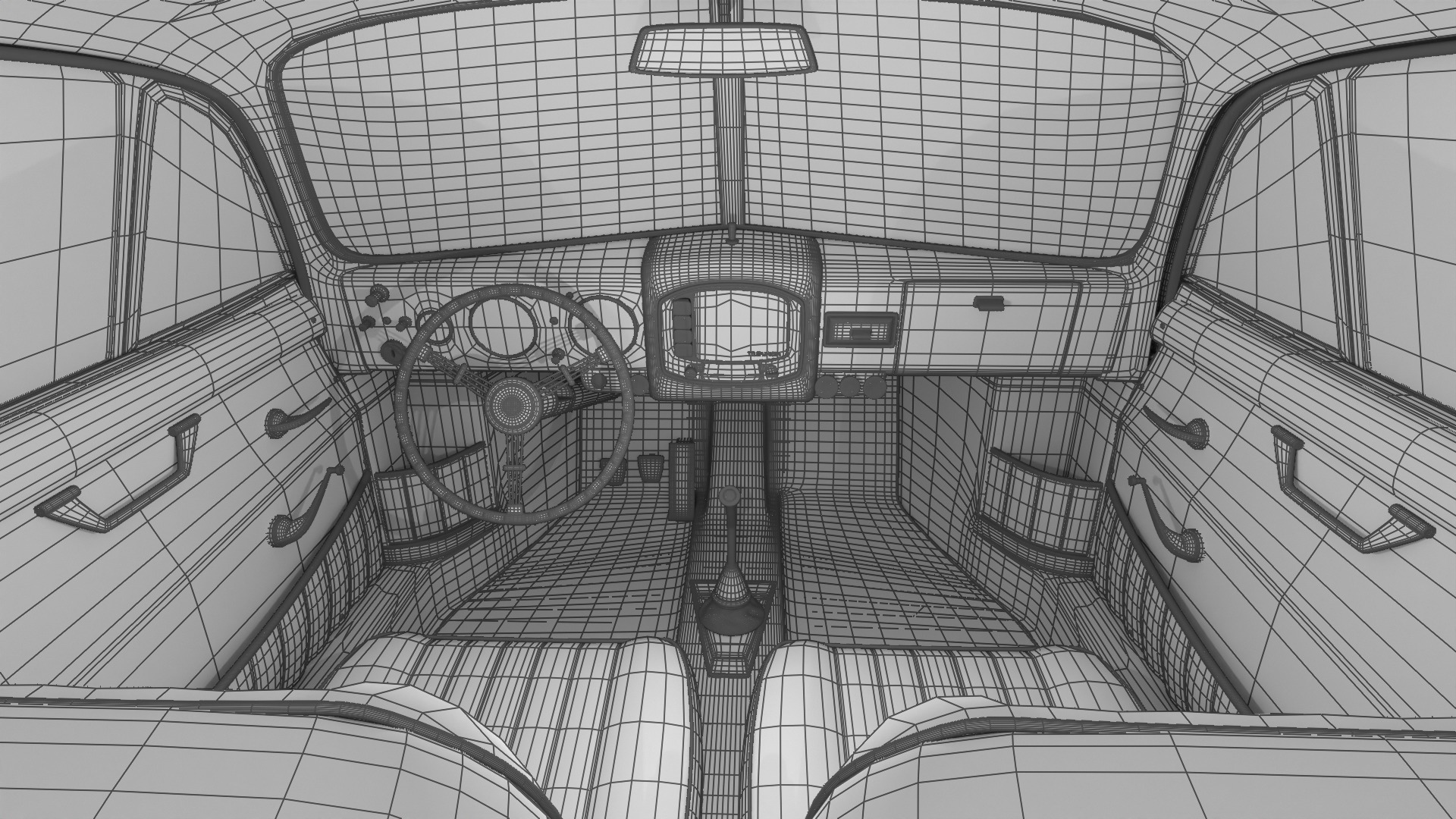 Porsche 356 1300 1952 3d model 3D model_46