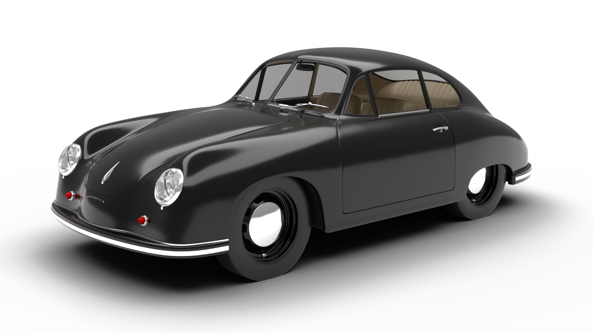 Porsche 356 1300 1952 3d model 3D model_0
