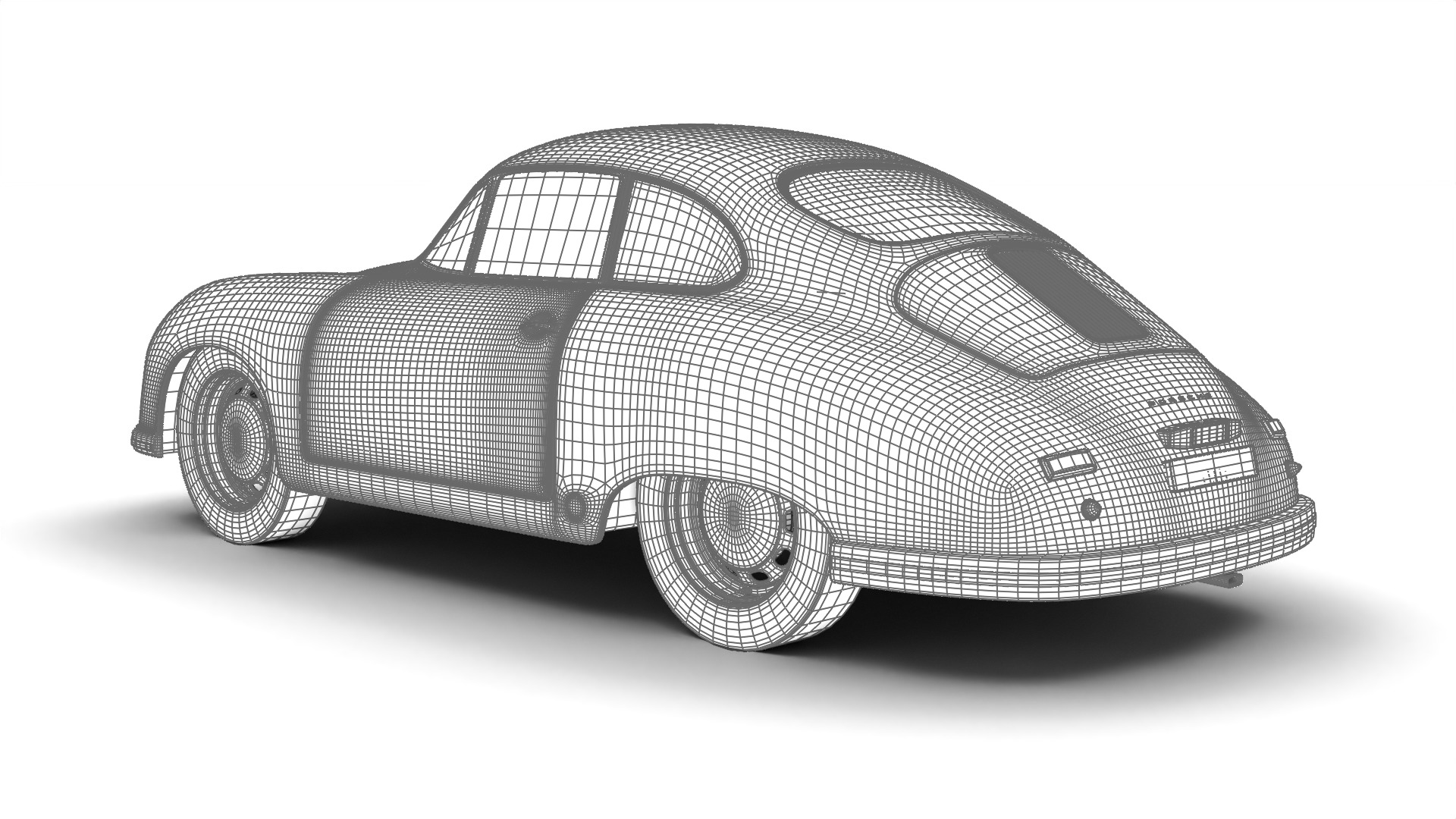 Porsche 356 1300 1952 3d model 3D model_28