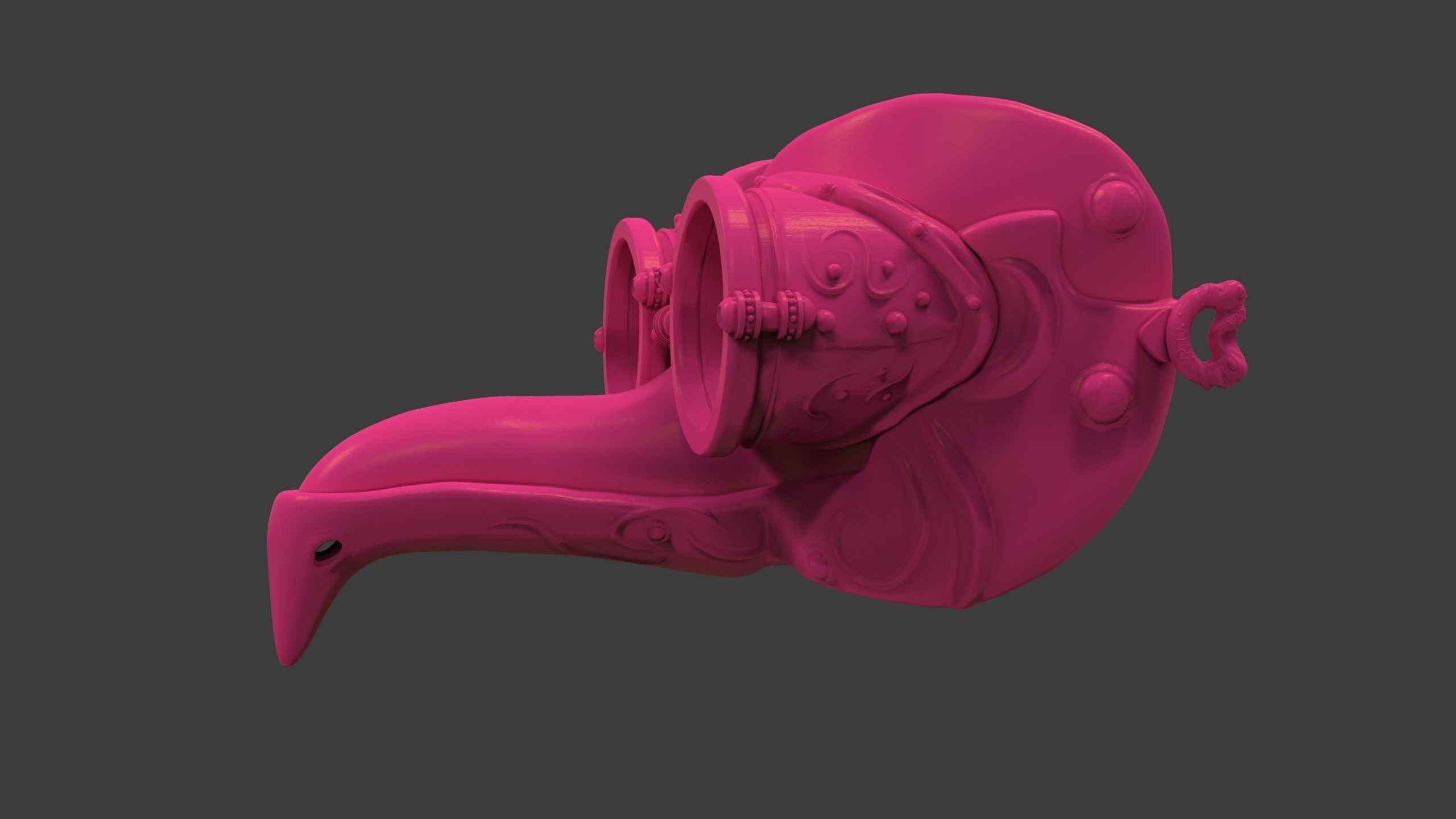 Royal Steampunk Penguin Mask 3D print model_1