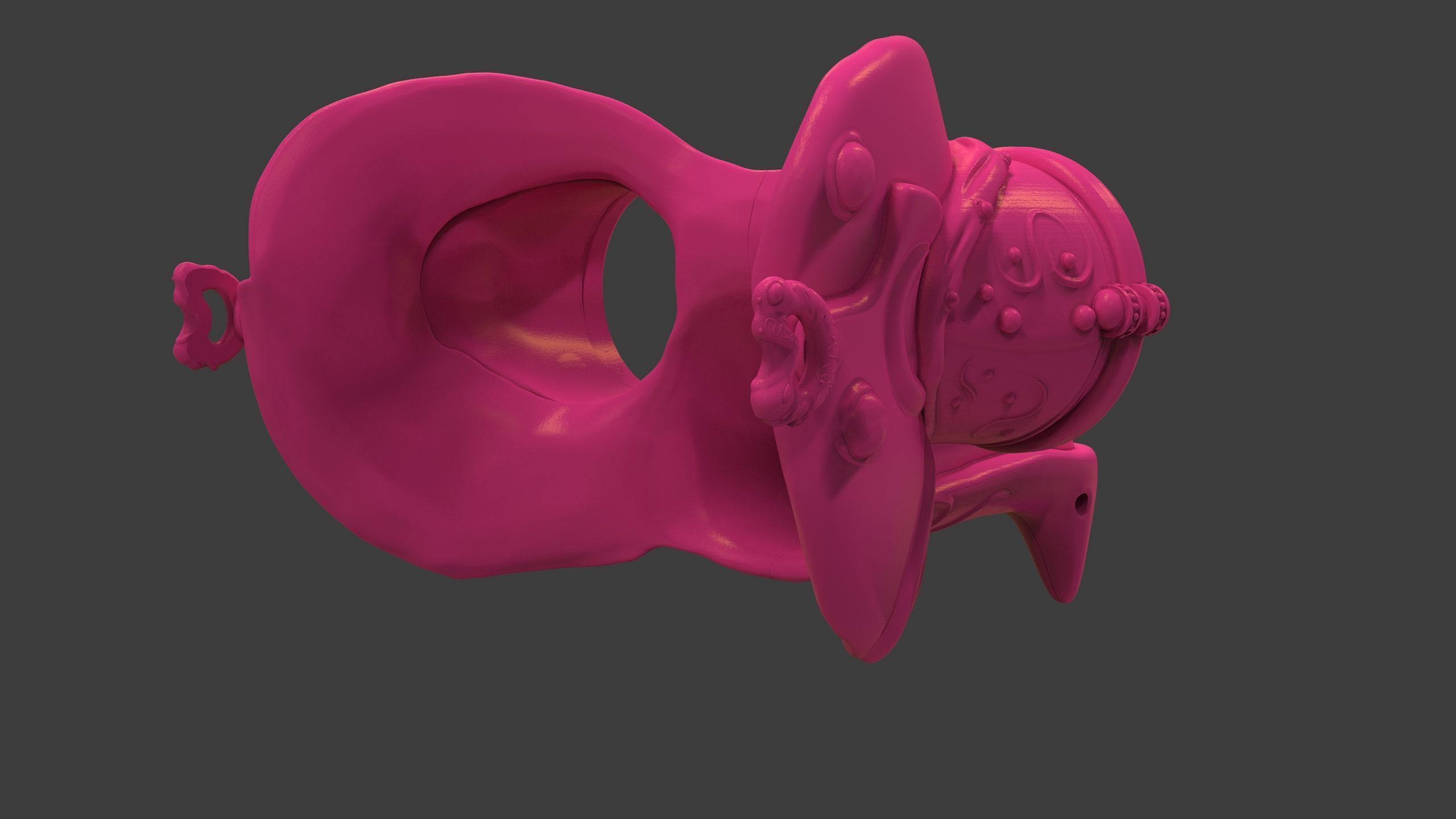 Royal Steampunk Penguin Mask 3D print model_4