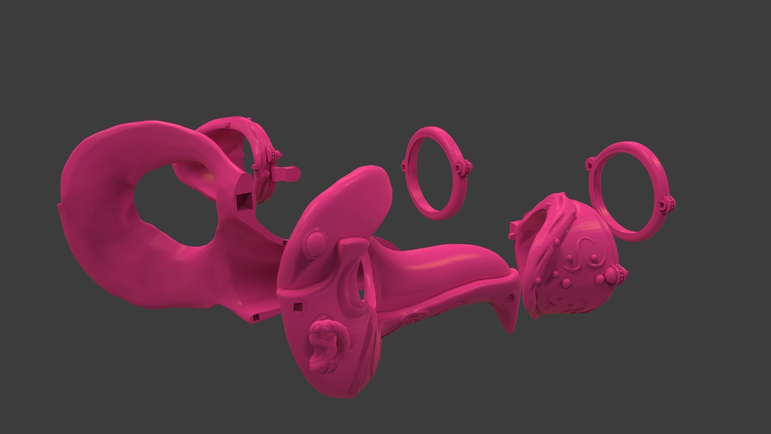 Royal Steampunk Penguin Mask 3D print model_13