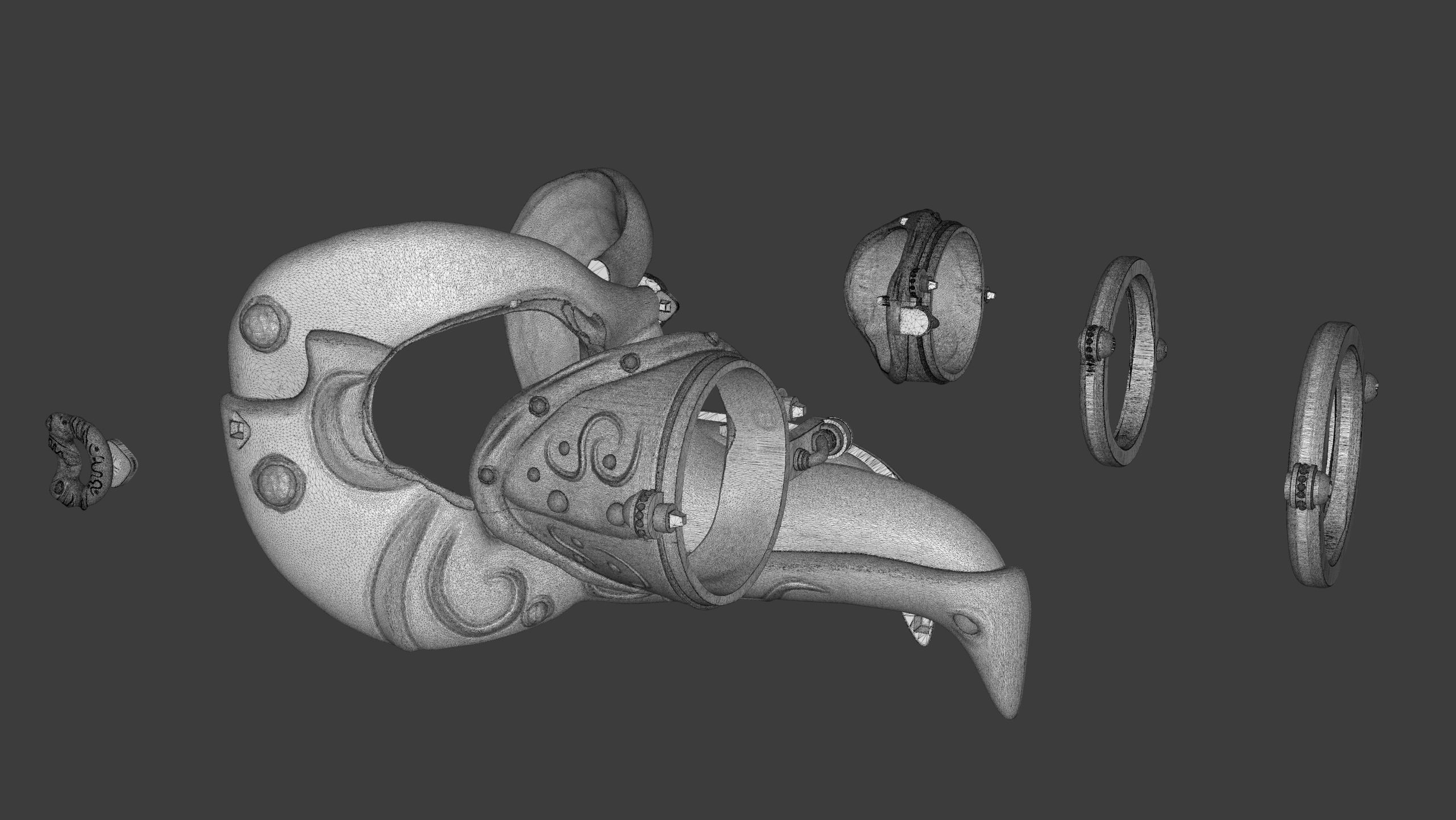 Royal Steampunk Penguin Mask 3D print model_20