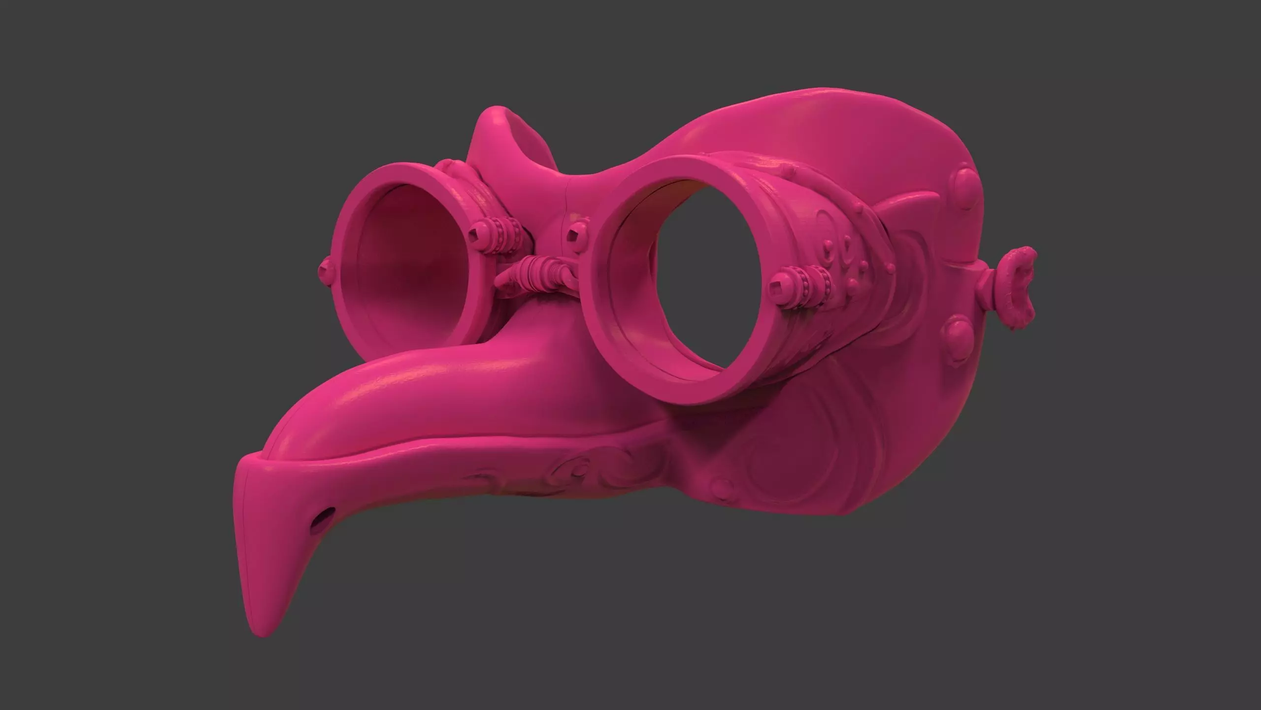Royal Steampunk Penguin Mask 3D print model_0