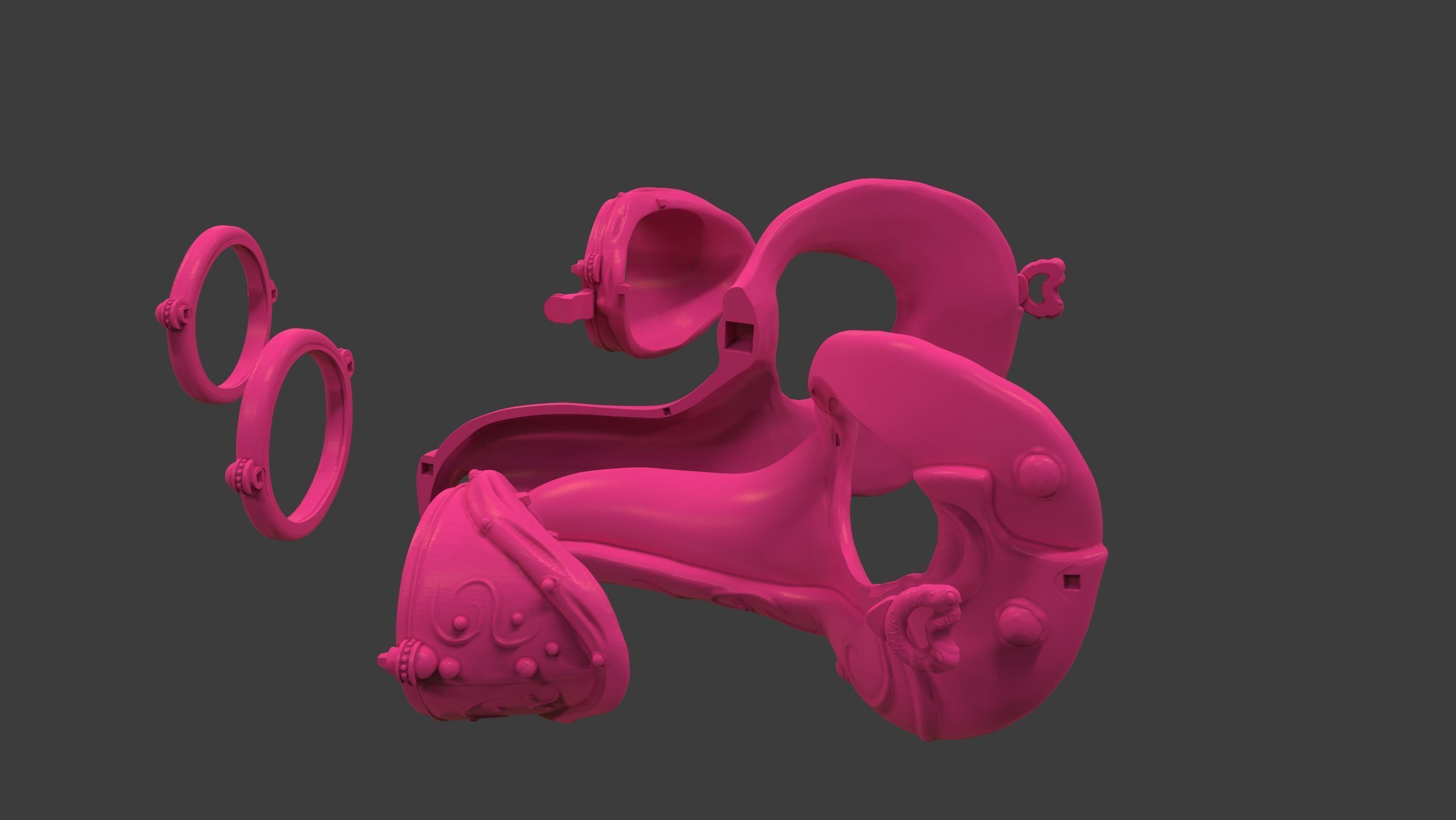 Royal Steampunk Penguin Mask 3D print model_15