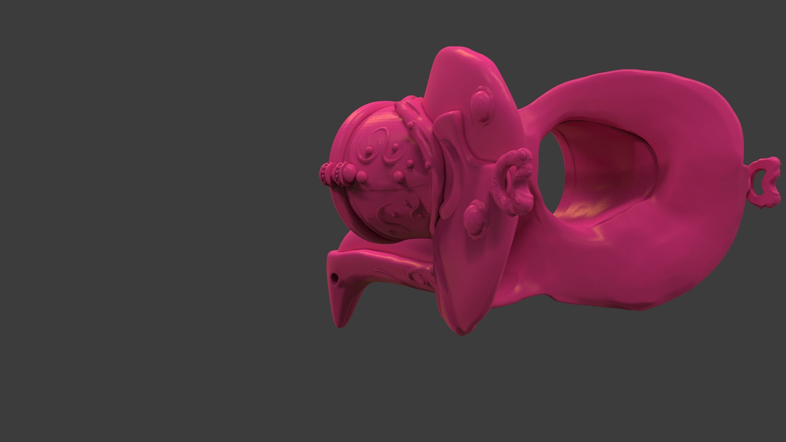 Royal Steampunk Penguin Mask 3D print model_2