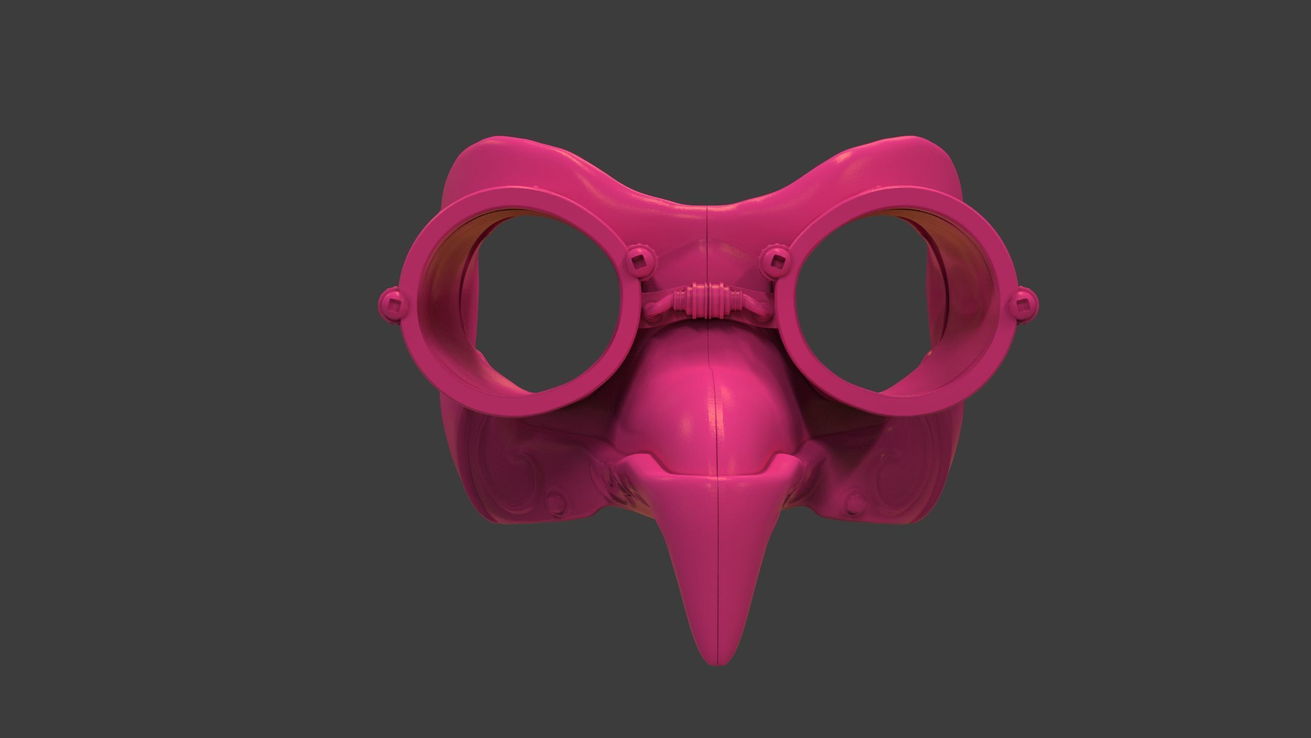Royal Steampunk Penguin Mask 3D print model_8