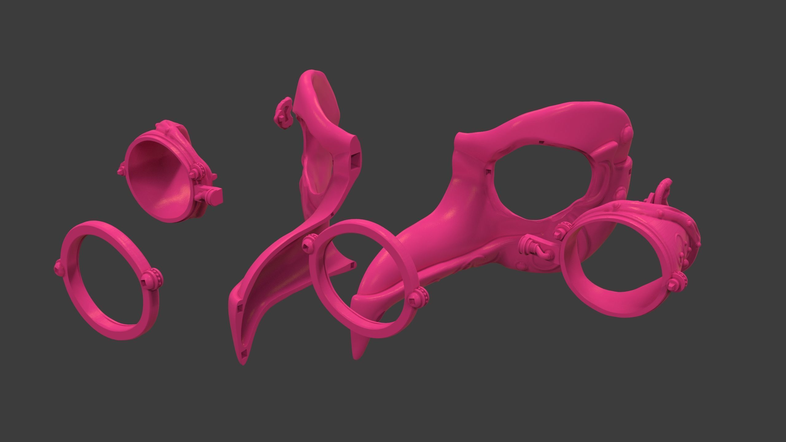 Royal Steampunk Penguin Mask 3D print model_10