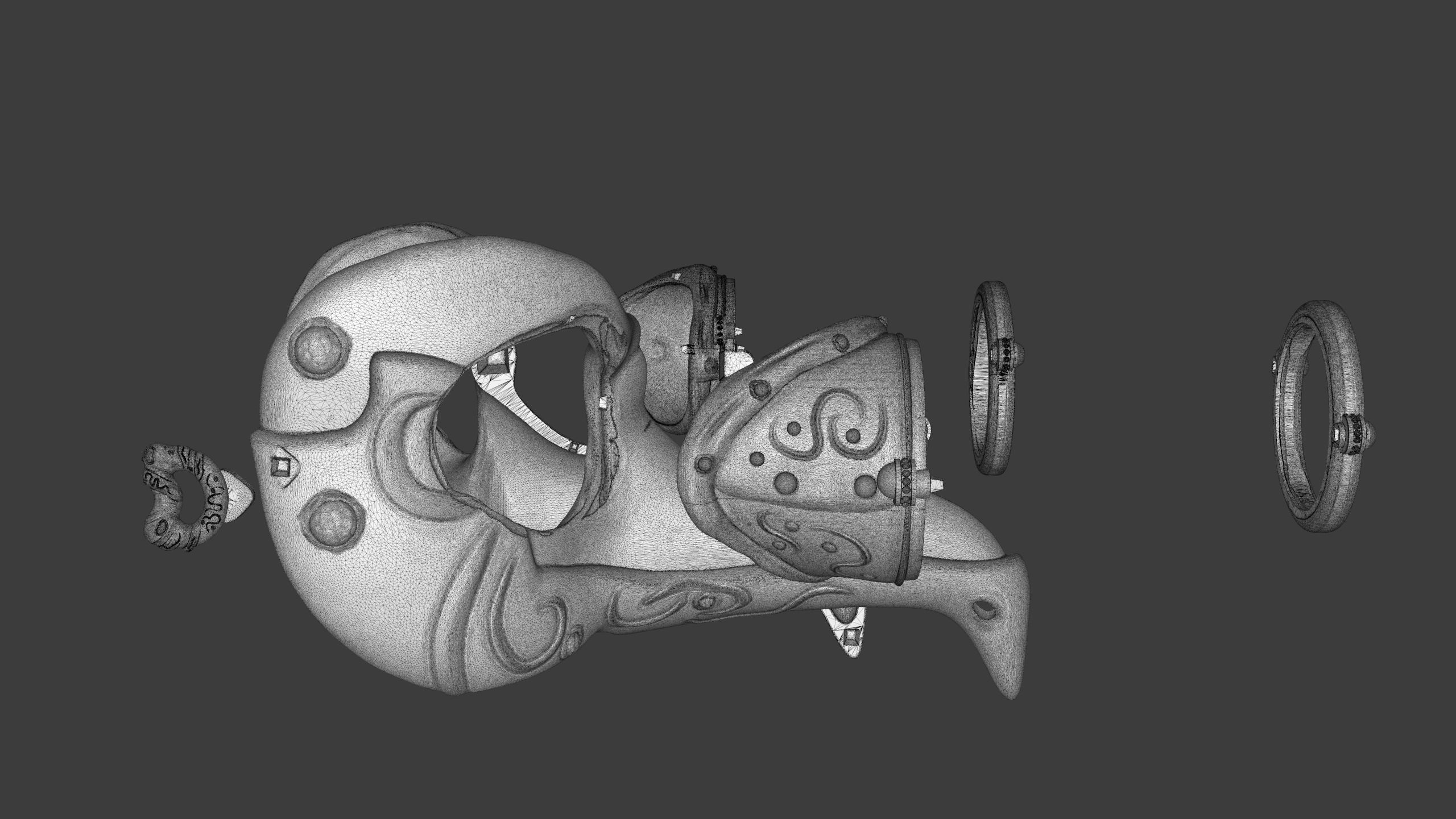 Royal Steampunk Penguin Mask 3D print model_21