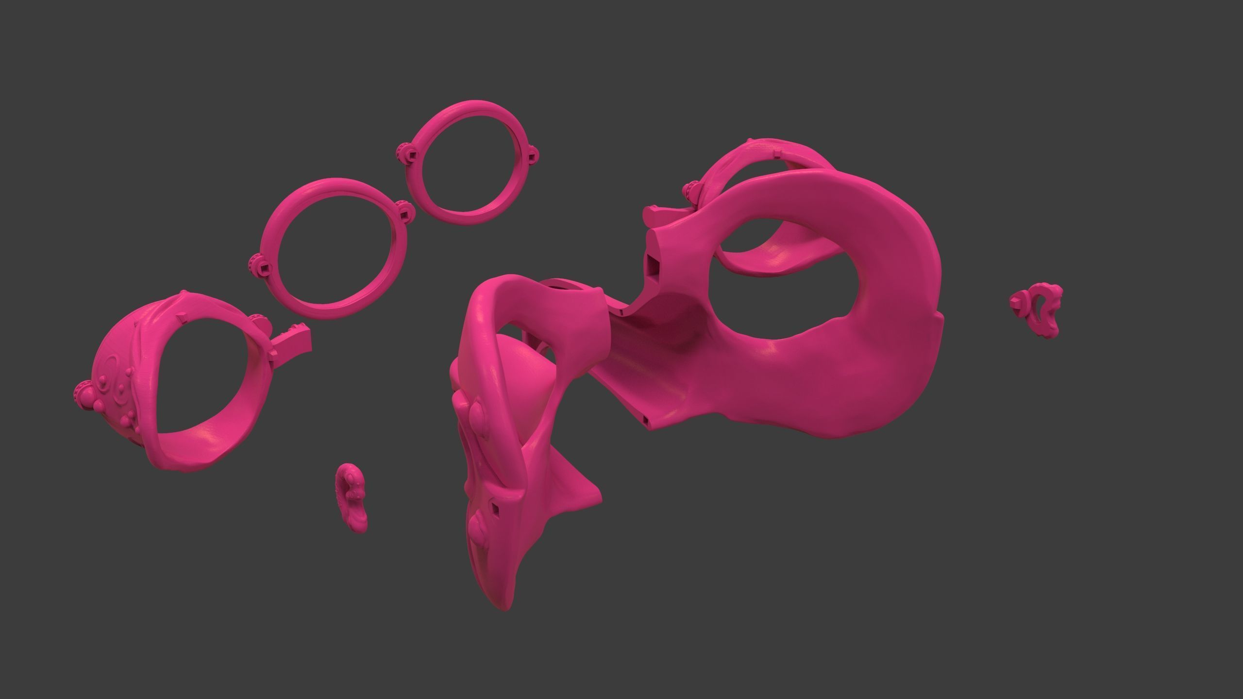 Royal Steampunk Penguin Mask 3D print model_14