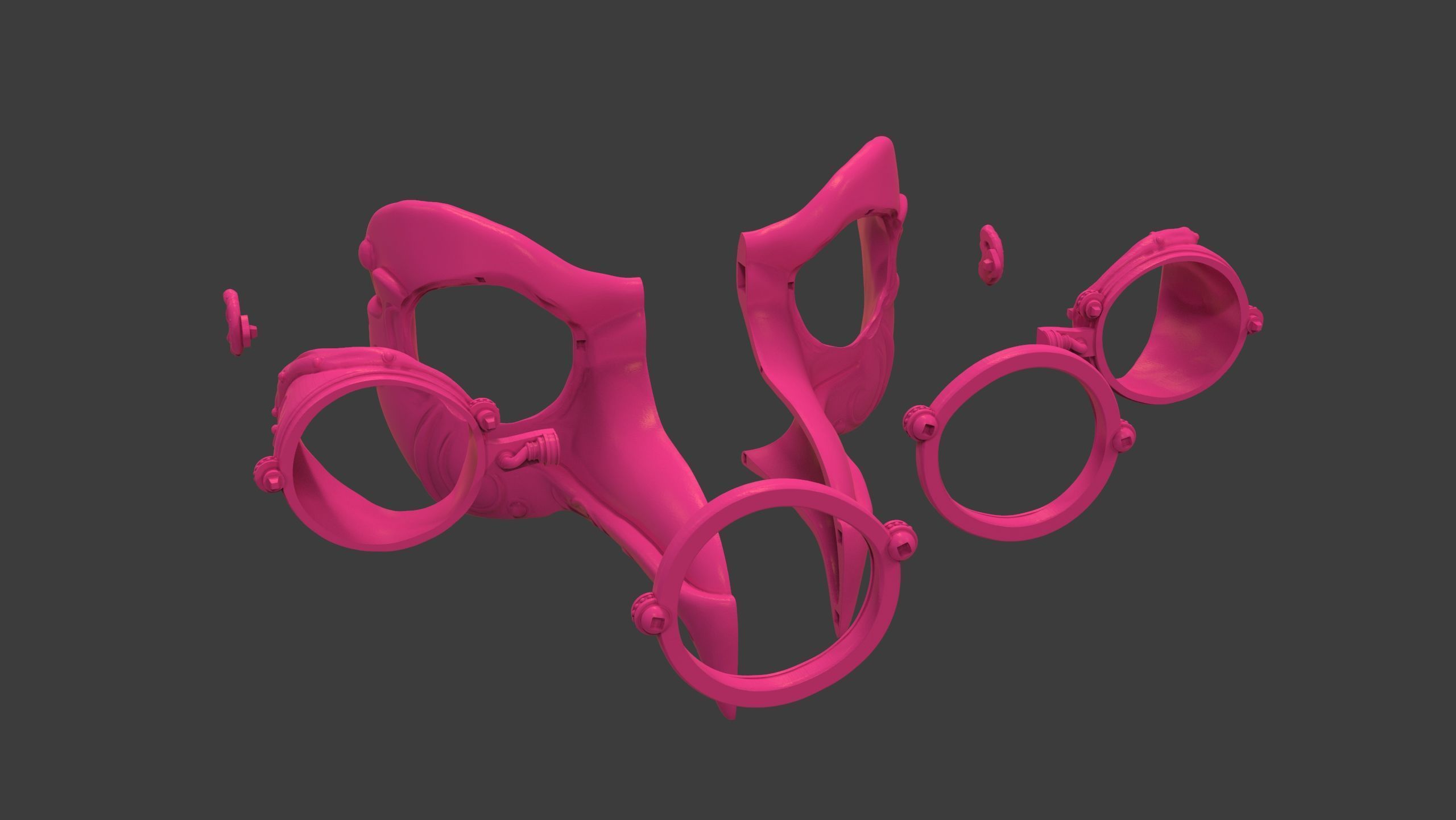 Royal Steampunk Penguin Mask 3D print model_11