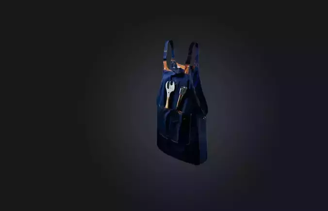 plumber apron Low-poly 3D model