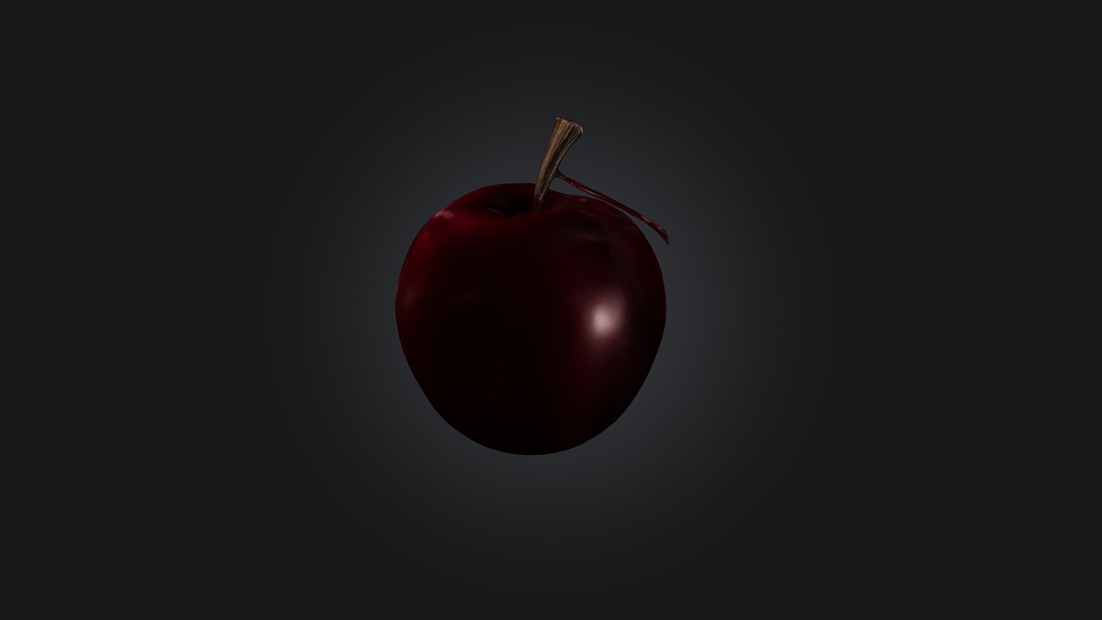 Poisoned Apple Low-poly 3D model_5