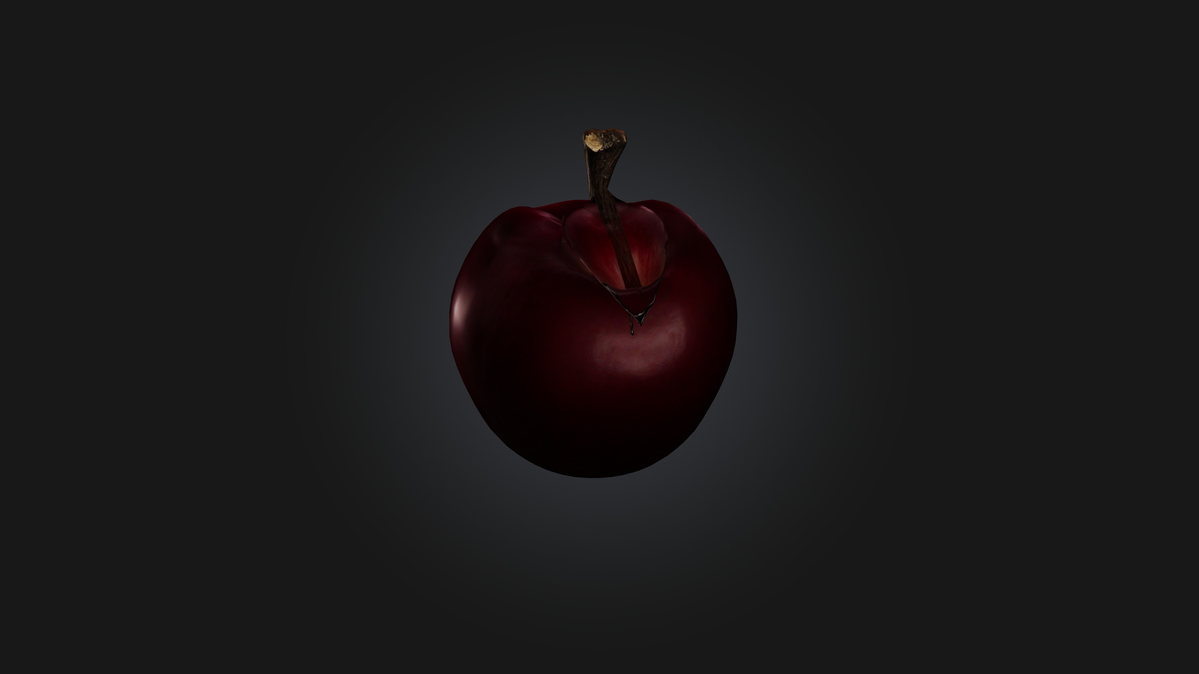 Poisoned Apple Low-poly 3D model_3