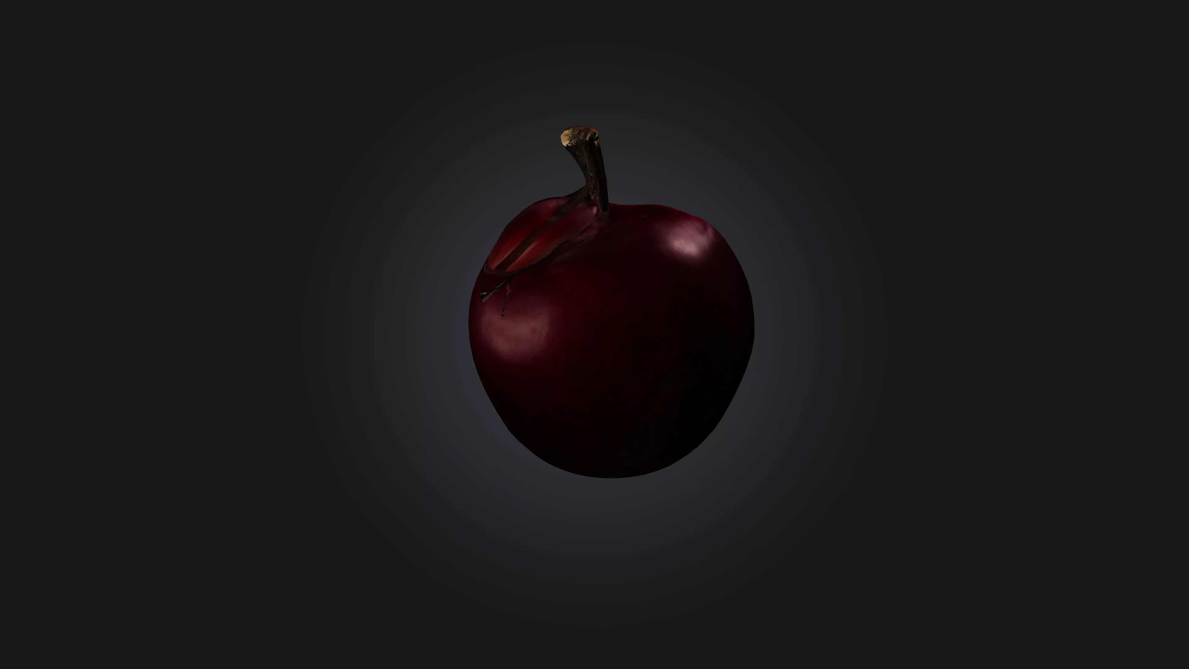 Poisoned Apple Low-poly 3D model_0